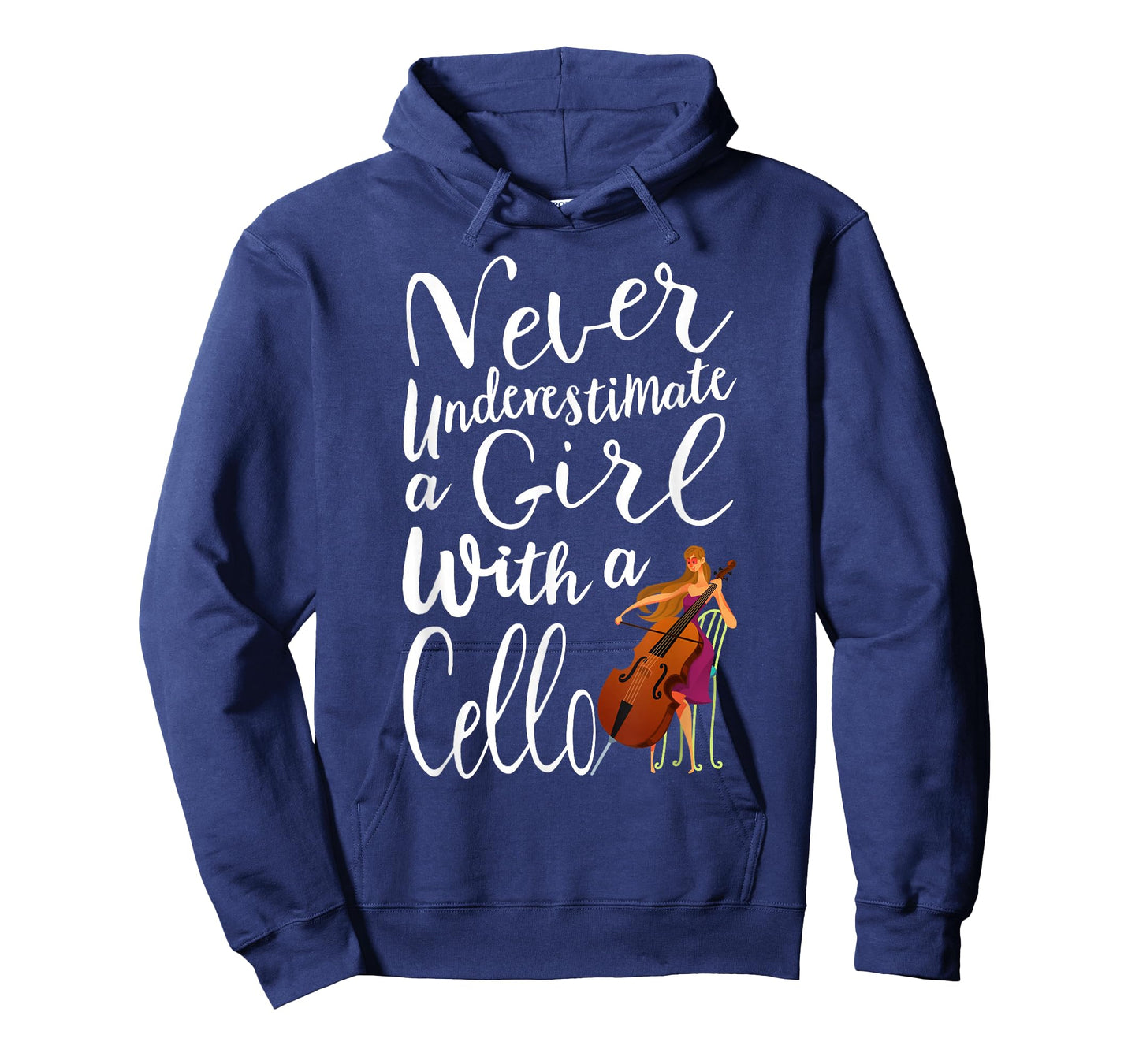 Never Underestimate a Girl With a Cello Cool Cello Quote T-Shirt