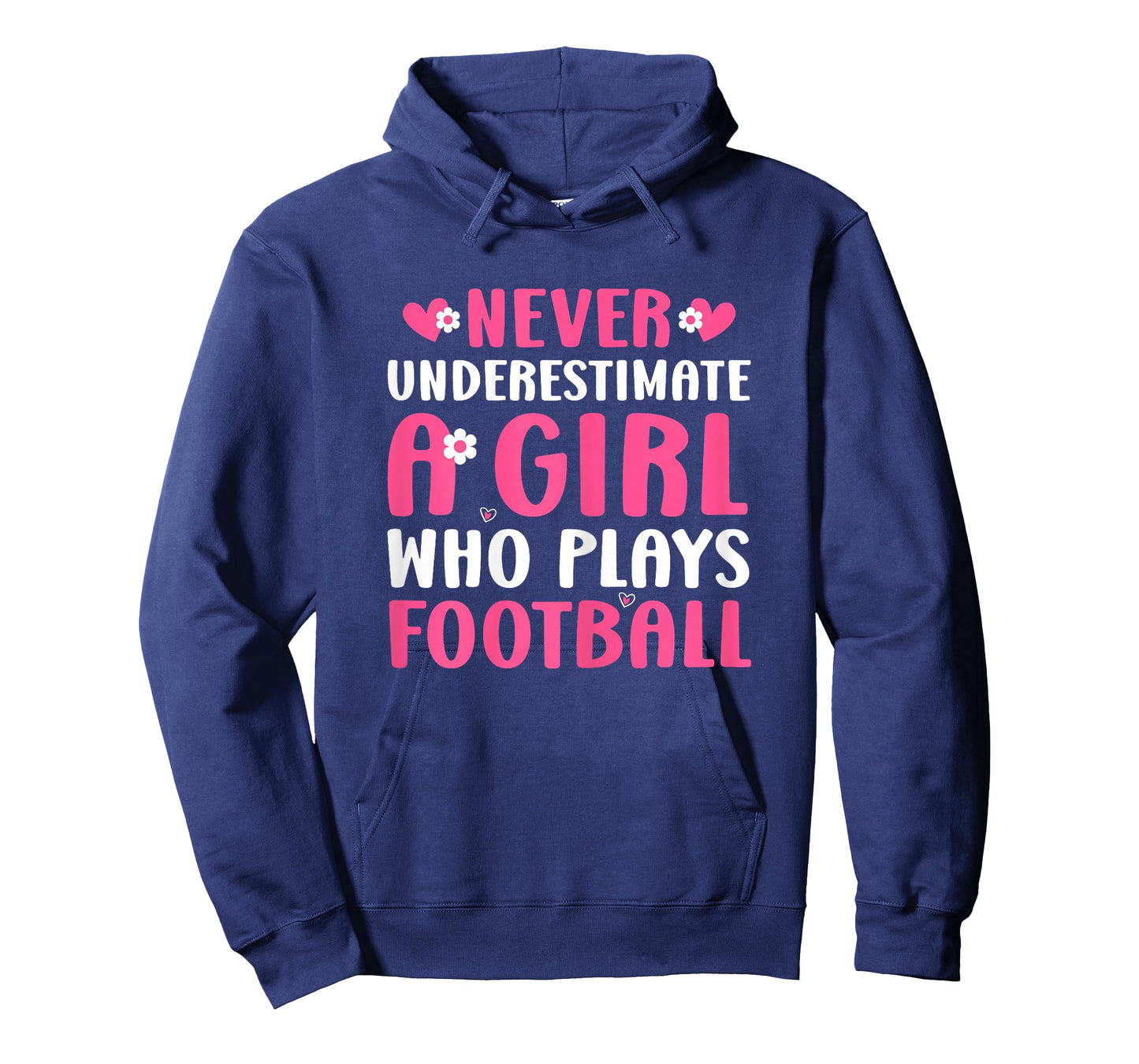 Never Underestimate a Girl Who Plays Football T-Shirt
