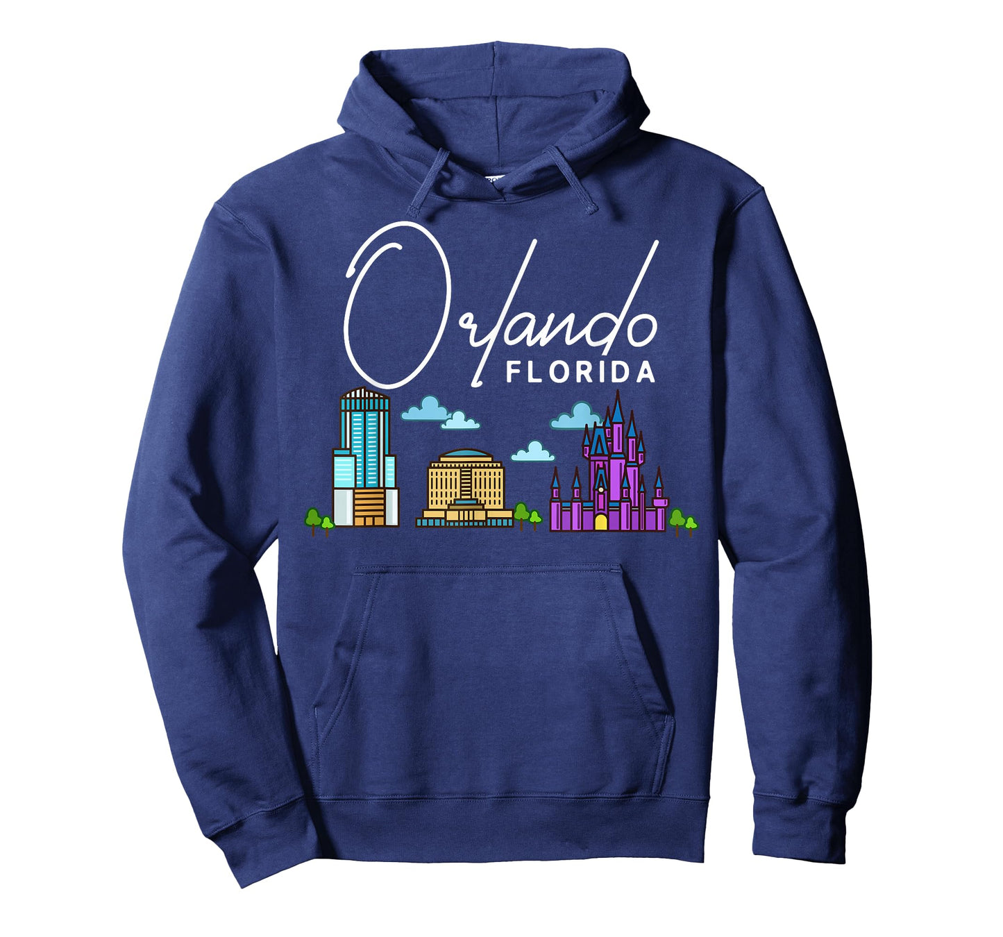 Orlando Florida City Skyline Map Travel T-Shirt