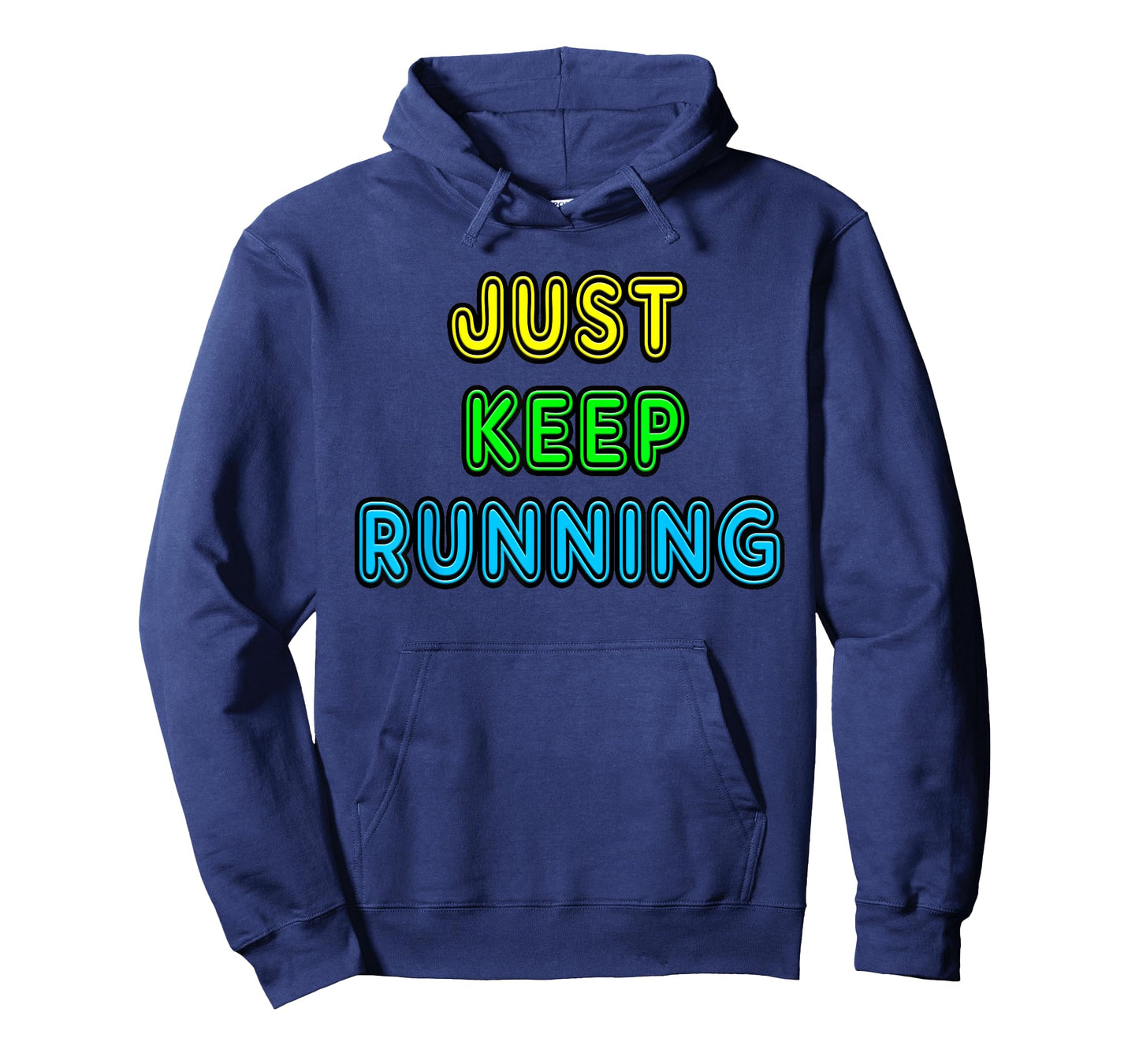 Retro Vintage Neon Sign Just Keep Running T-Shirt T-Shirt