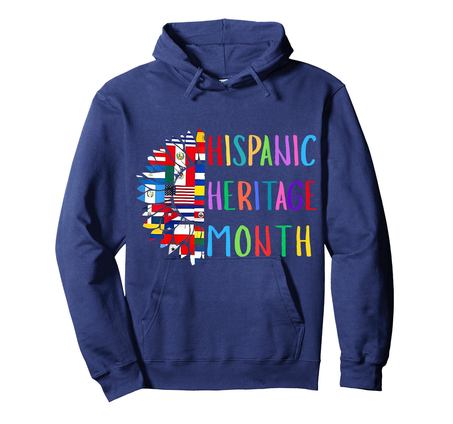 Sunflower Latino Countries Flags Hispanic Heritage Month T-Shirt