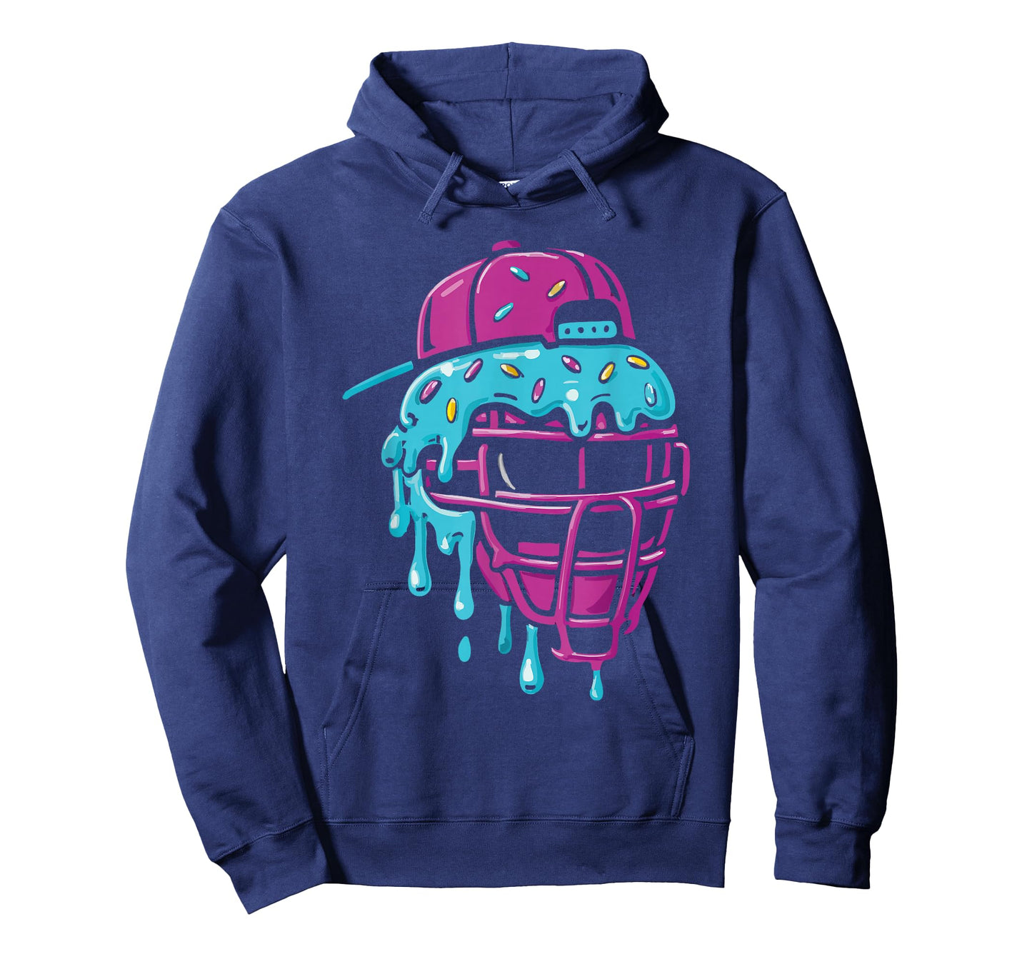 Respect The Drip Baseball Catcher Mask Ice Cream Boys Kids T-Shirt