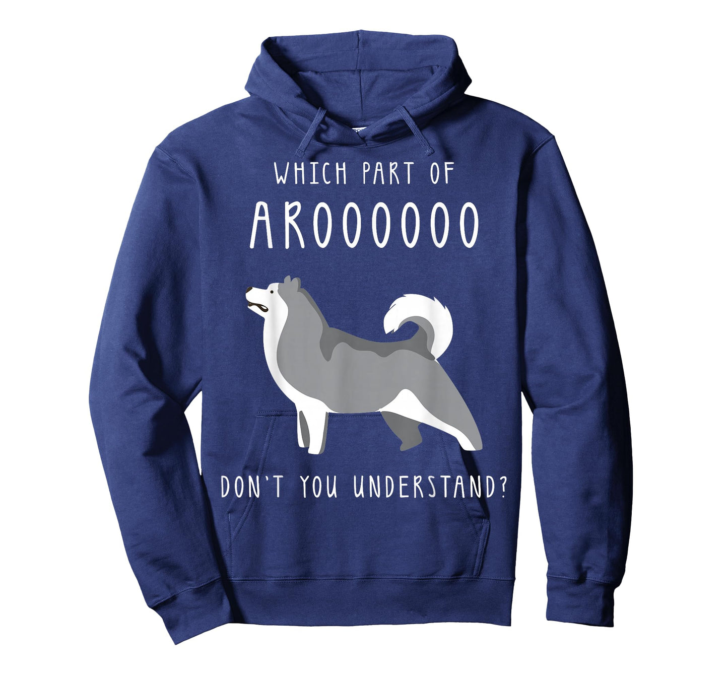 Funny Dog Husky Mom Cut Gifts for Girls and Women - Which Part of Arooo Don't You Understand - Unisex Black Short Sleeve T-Shirt - Small