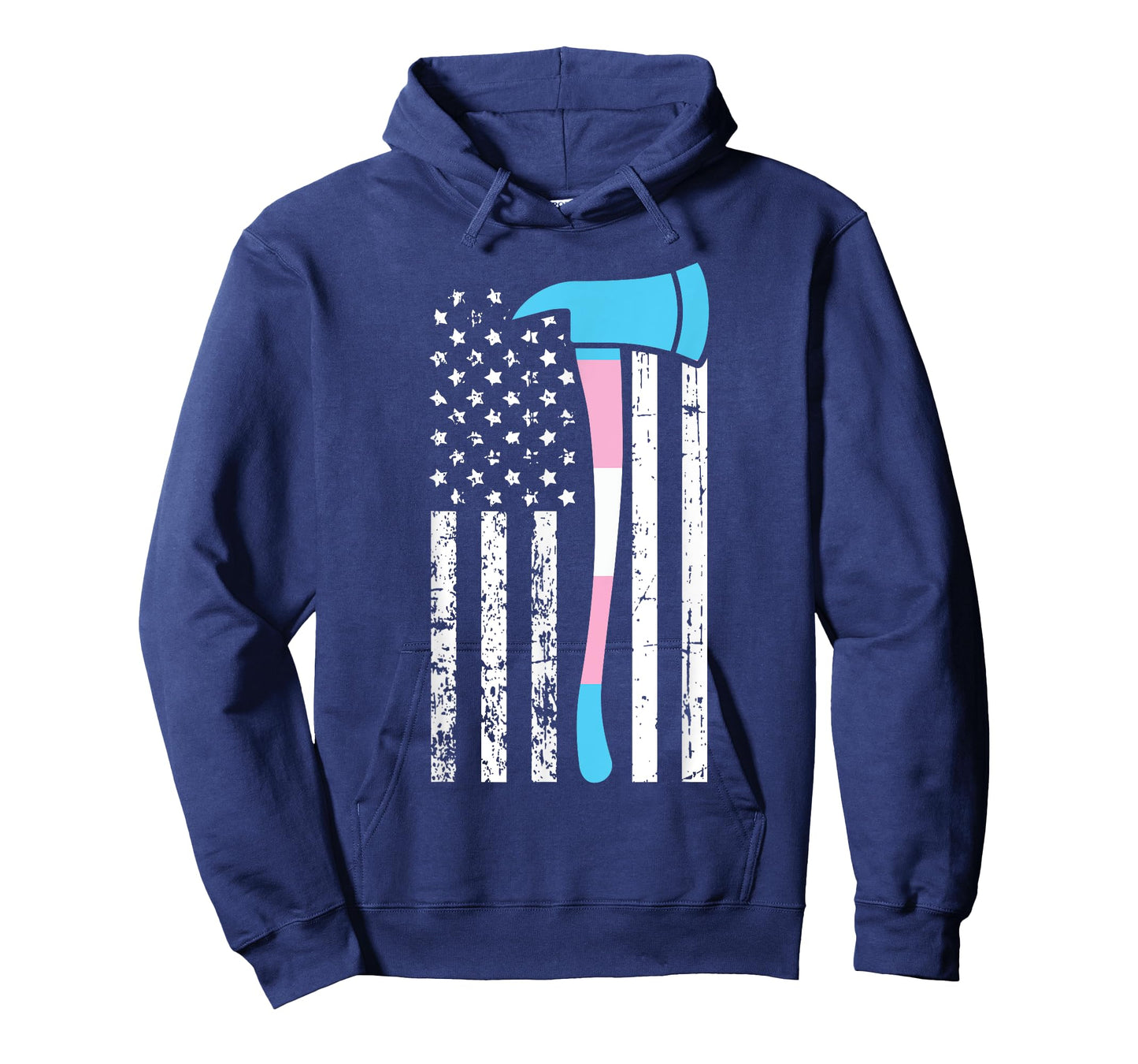 Firefighter American Flag LGBT-Q Trans-gender Pride Fireman T-Shirt
