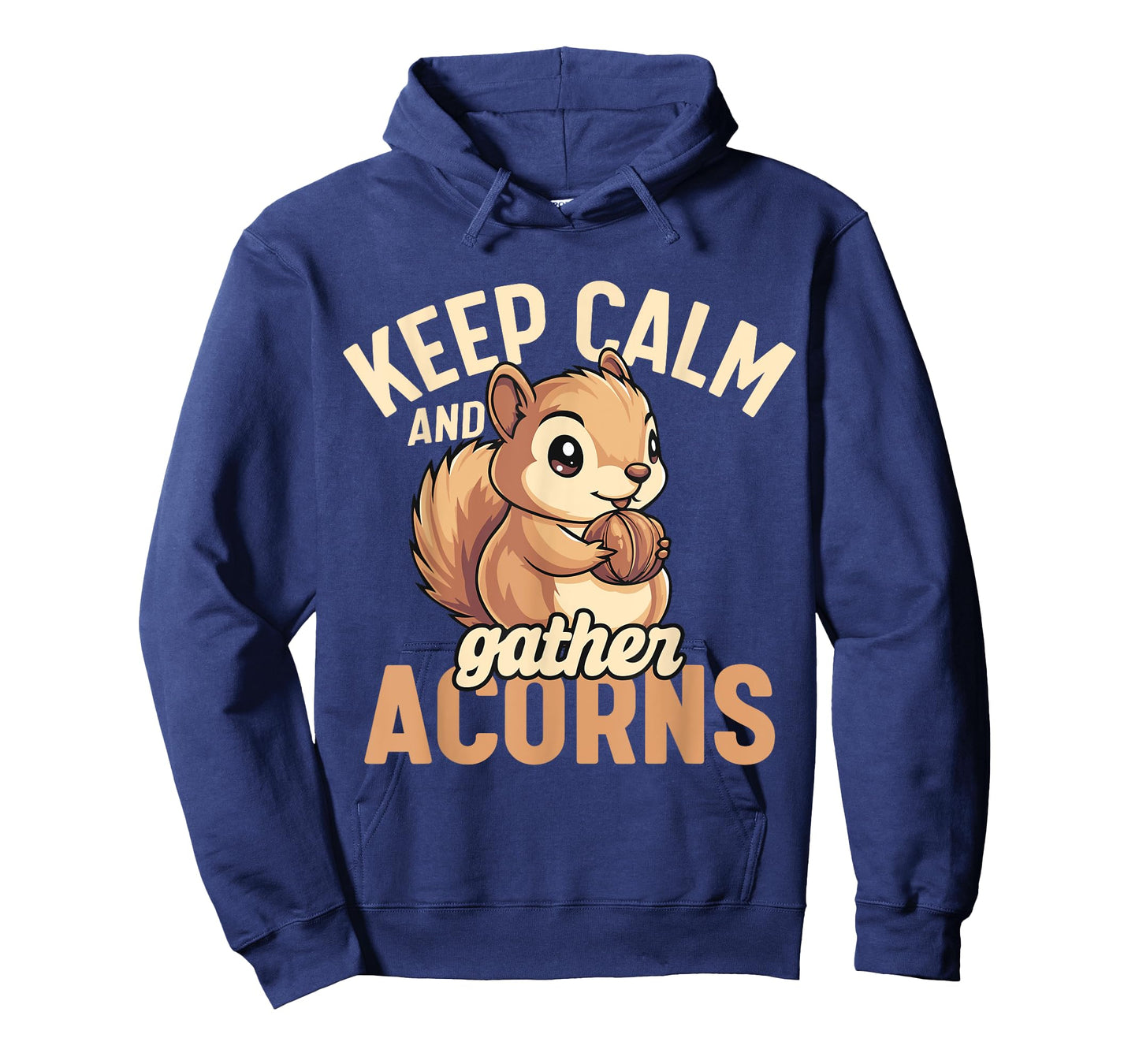 Keep Calm Gather Acorns Squirrel T-Shirt - Unisex Adult, Black, Small, Short Sleeve, Classic Fit, Cotton Blend, Humor, Nature Lovers, Cartoon, T-Shirt