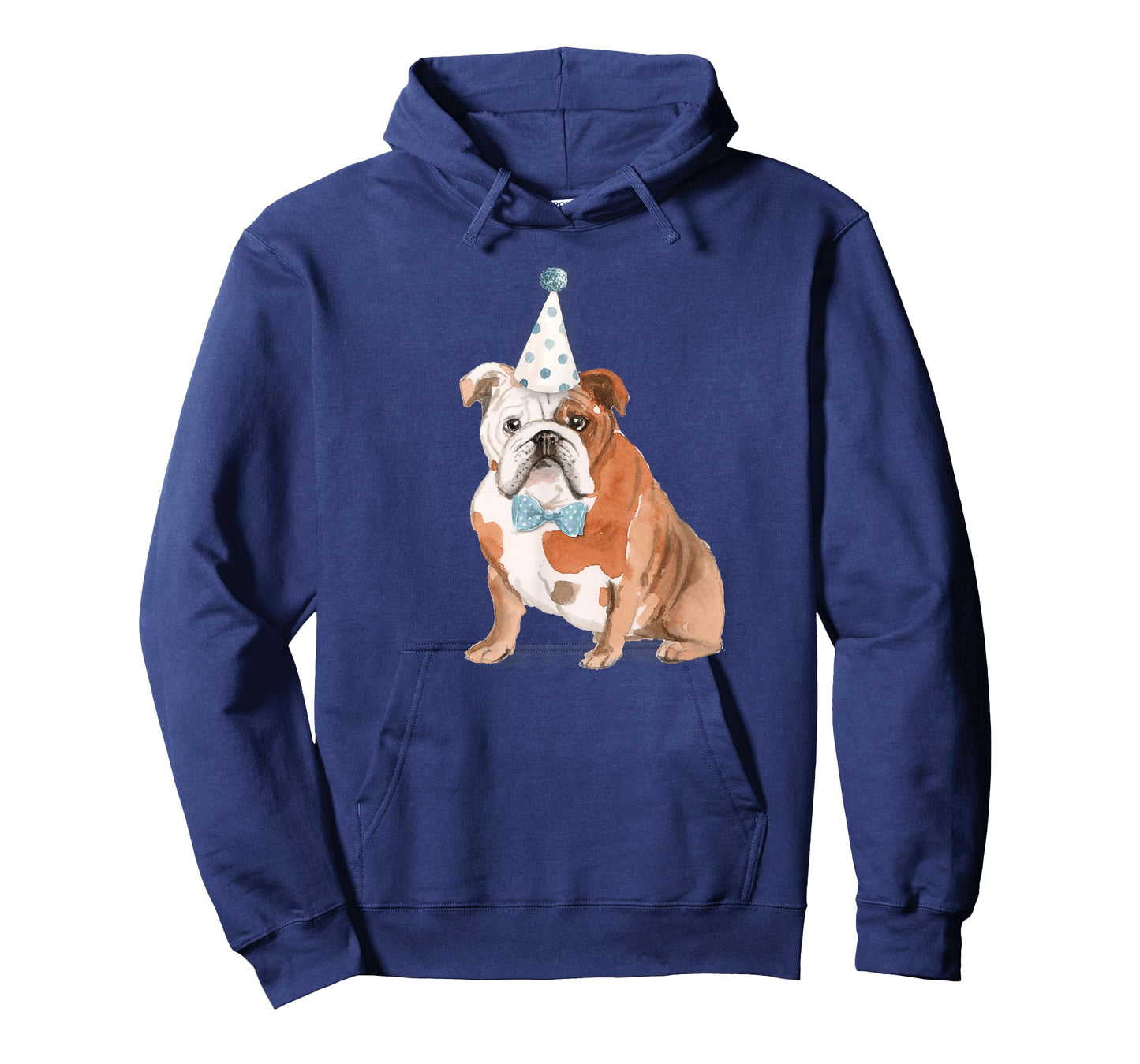 Cute English Bulldog Tan Pup Birthday Party Hat and Bowtie Men Women Girls Kids T-Shirt