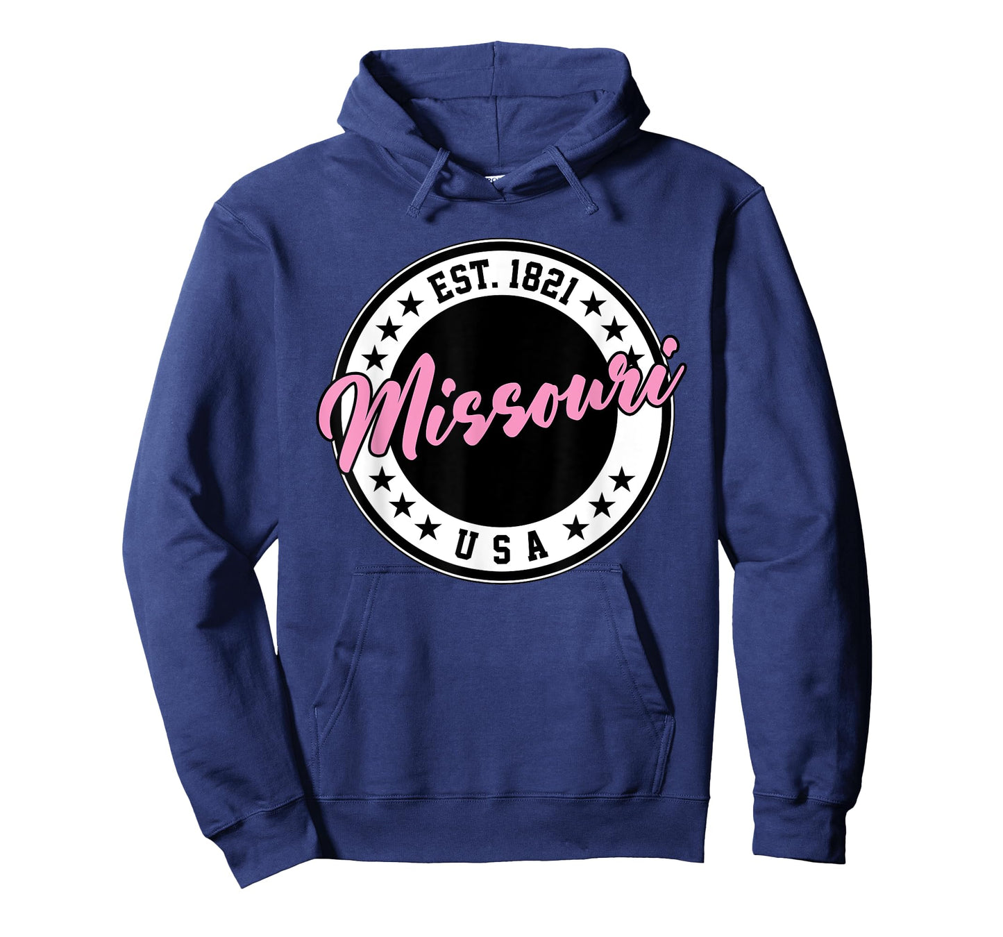 Missouri USA Script Circle Pink Text T-Shirt