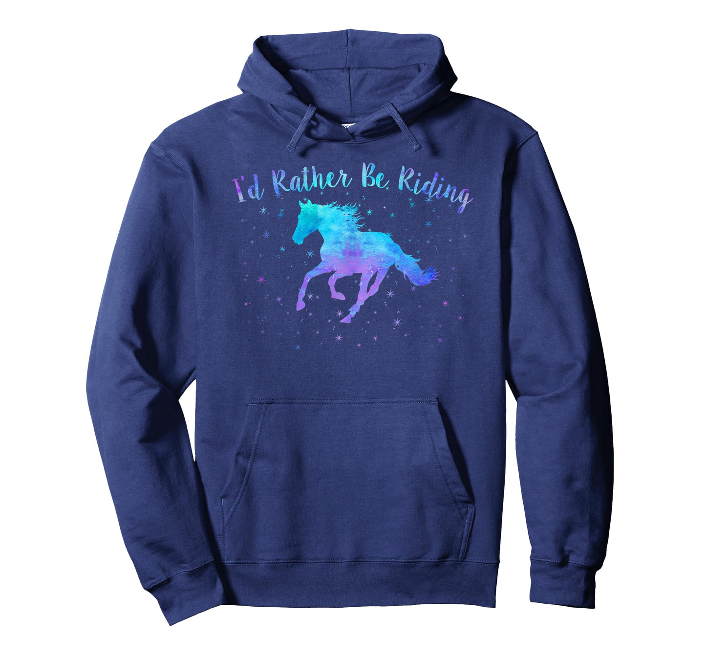 I'D RATHER BE RIDING Horses Teen Girls Women Equestrian Mom T-Shirt