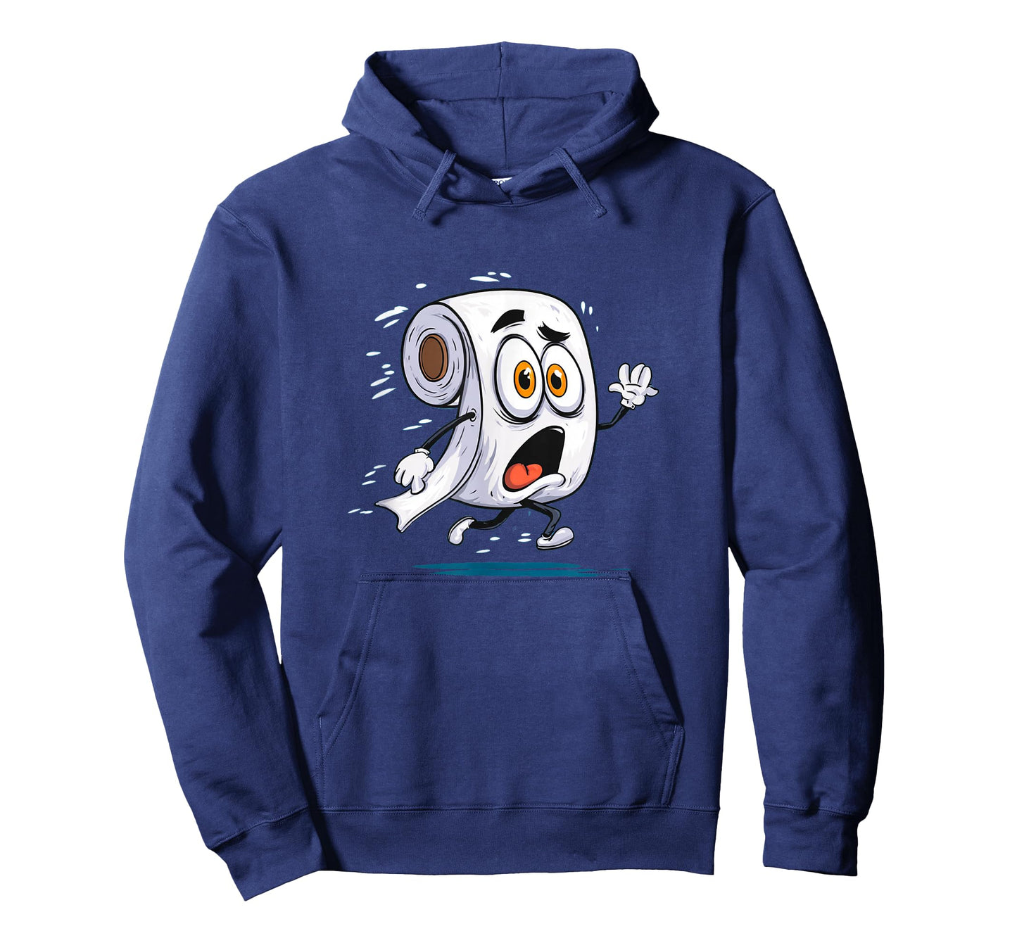 Panic Running Toilet Paper with Fearful Face Costume T-Shirt