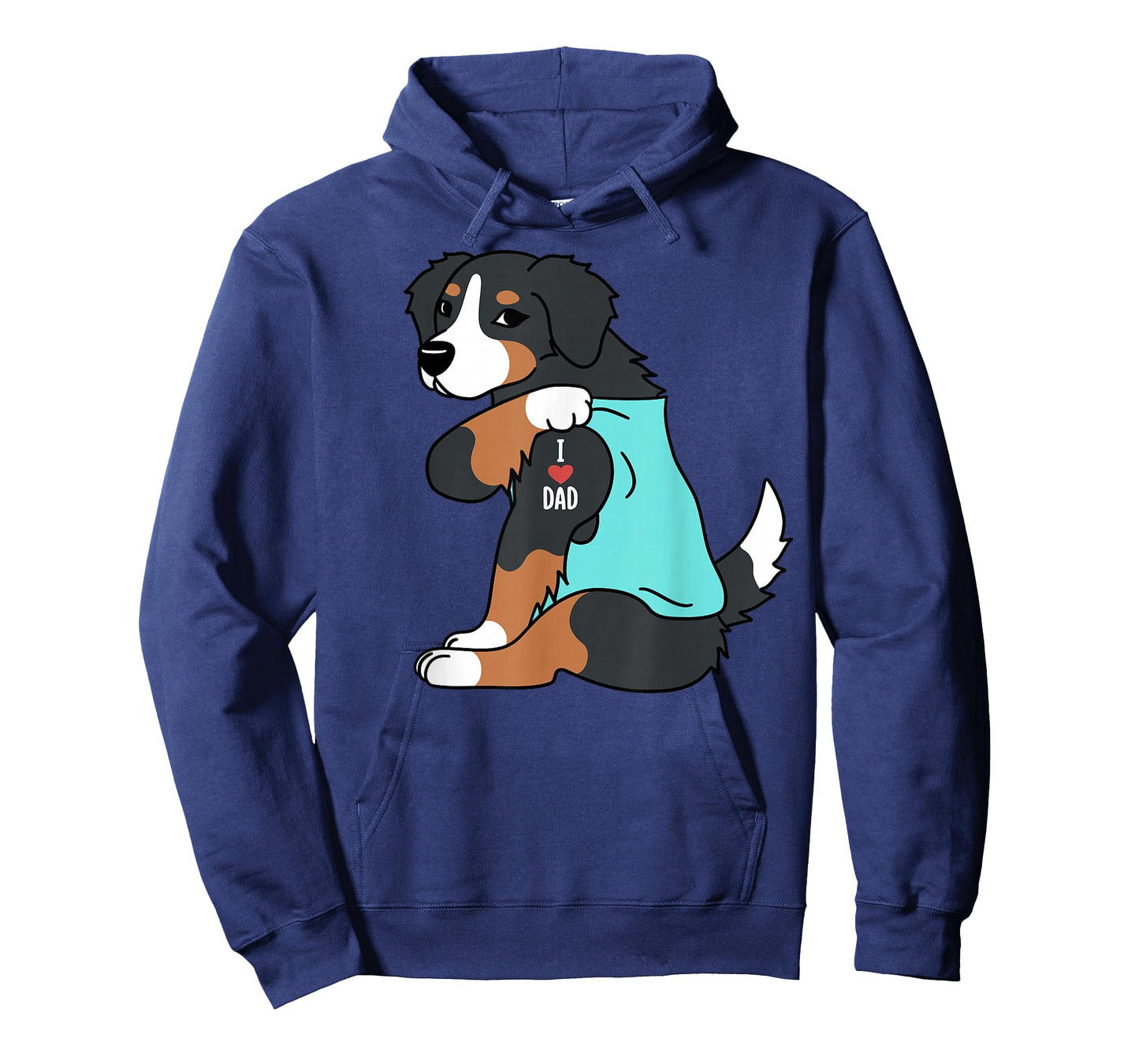 Bernese Mountain Dog I Love Dad Funny Dog T-Shirt for Men Women