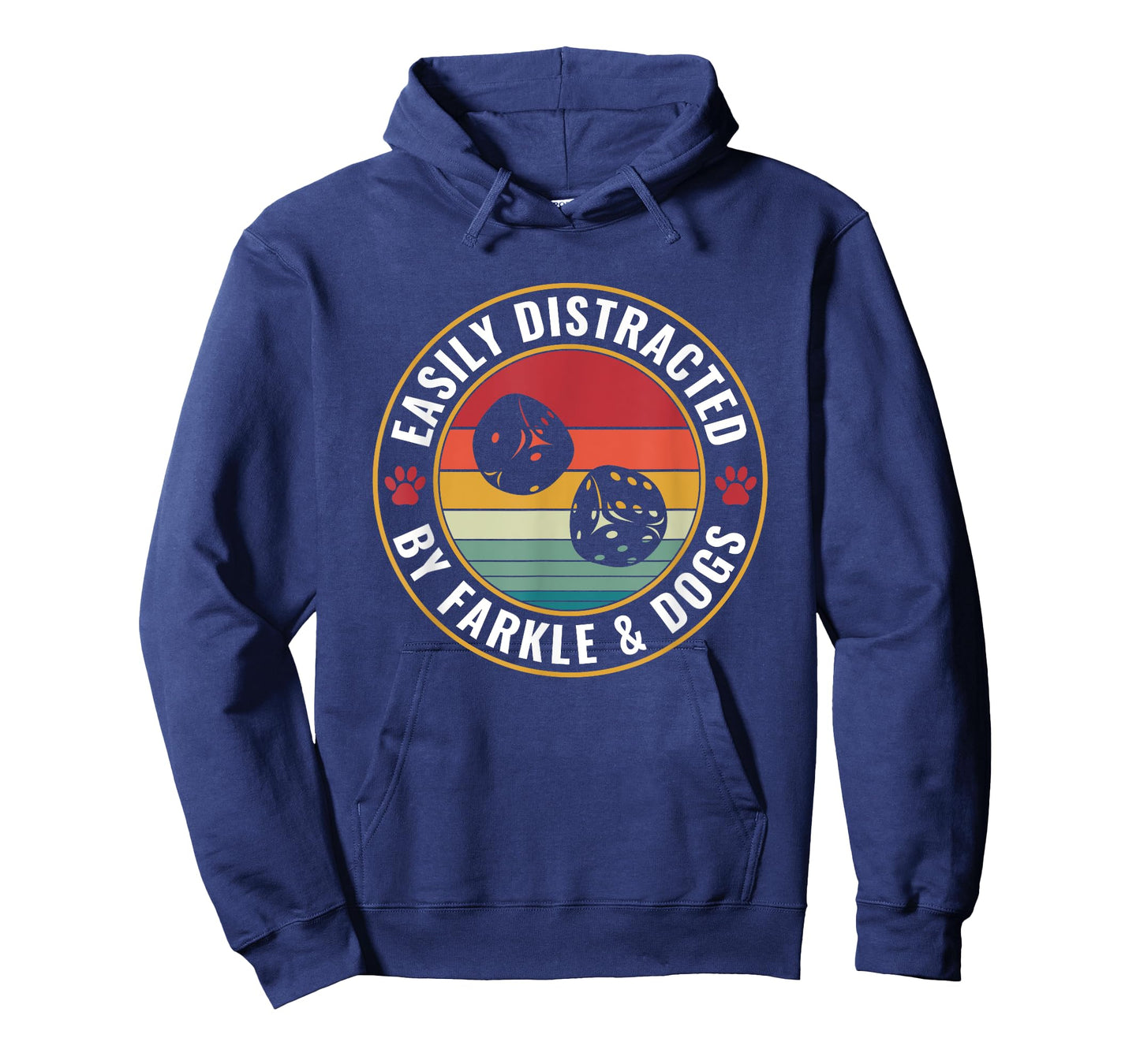 Easily Distracted By Farkle and Dogs Funny Farkle Player T-Shirt