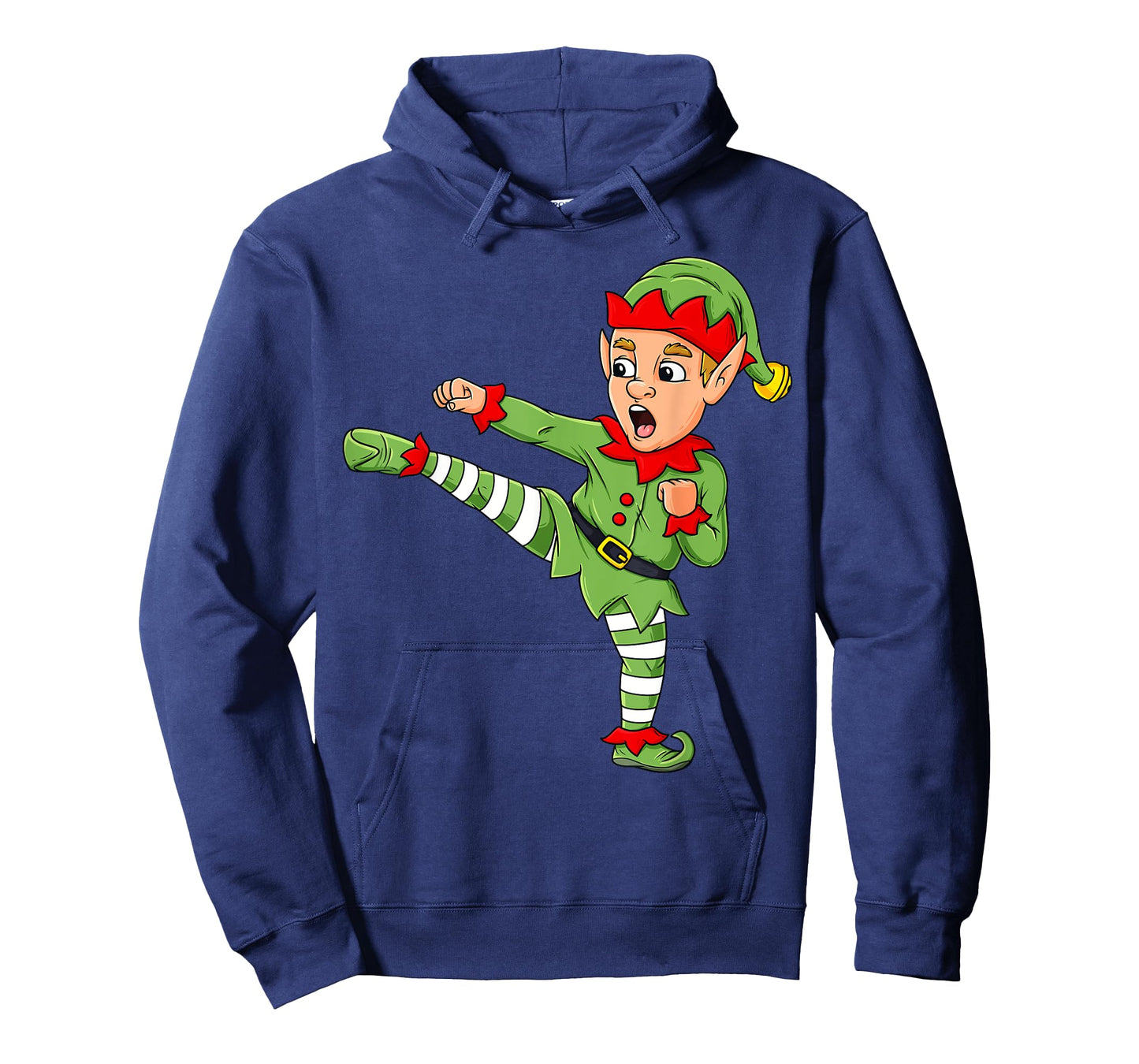 Christmas Elf Karate Funny Boys Girl Kids Family Pajama Xmas T-Shirt