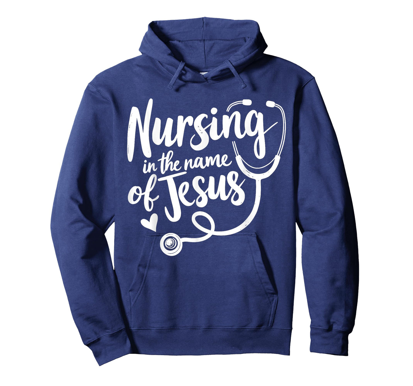 Nursing in The Name of Jesus Christian Nurse T-Shirt - Hoodie | Navy