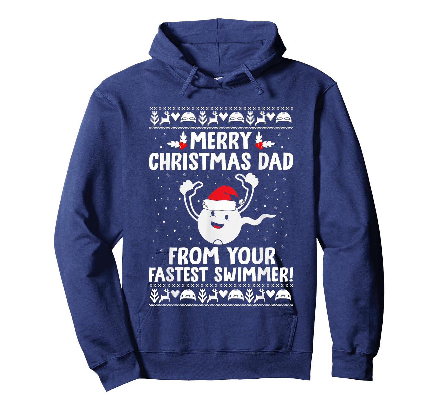 Merry Christmas Dad From Your Fastest Swimmer Funny Xmas T-Shirt