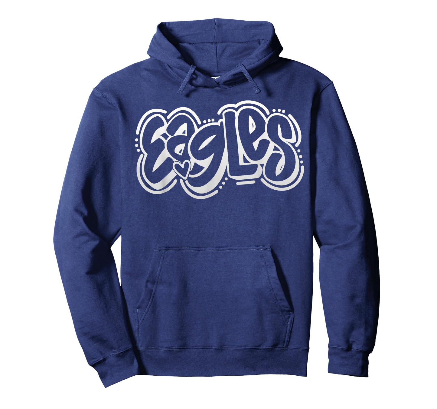Vintage Eagles High School Go Eagles Pride Heart T-Shirt