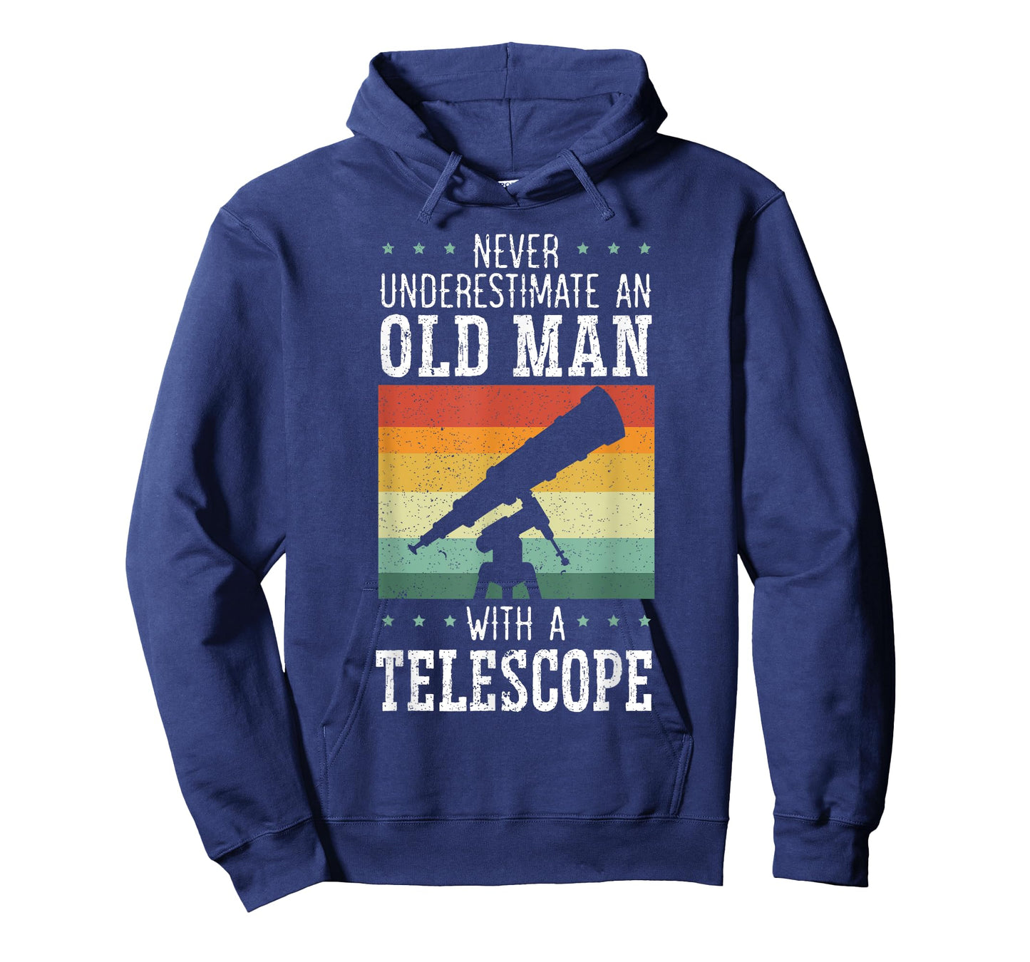 Never Underestimate An Old Man With A Telescope Astronomy T-Shirt