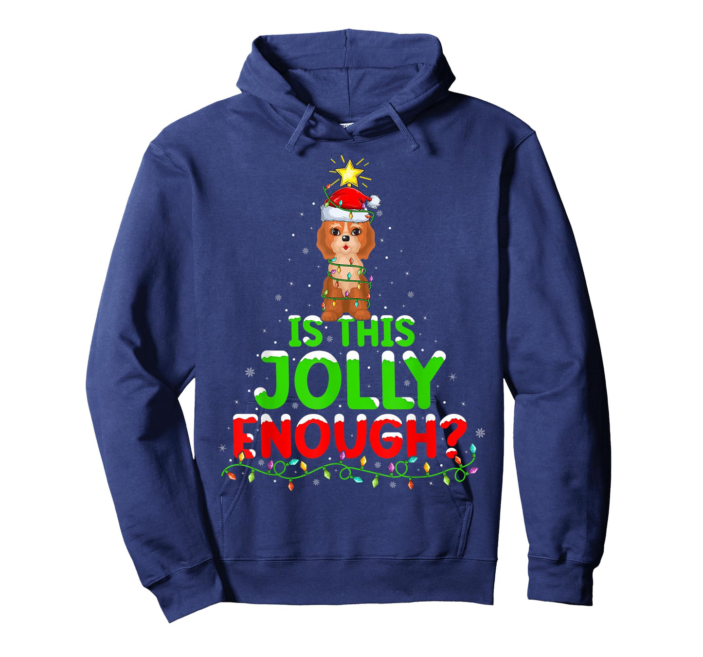 Xmas Lighting Is This Jolly Enough Cockapoo Christmas Tree T-Shirt