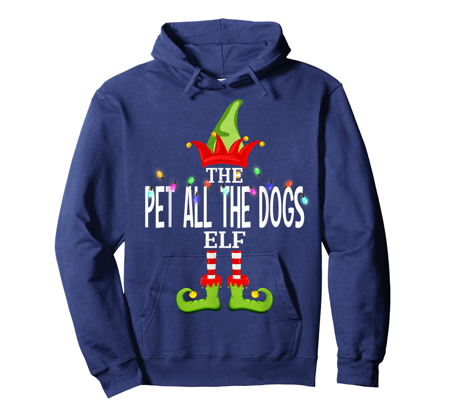 The Pet All The Dogs Elf Christmas Matching Pajamas T-Shirt