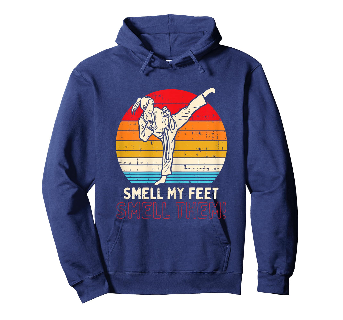 Smell Feet Girl Ponytail Kick Karate Taekwondo Kung Fu Gift T-Shirt