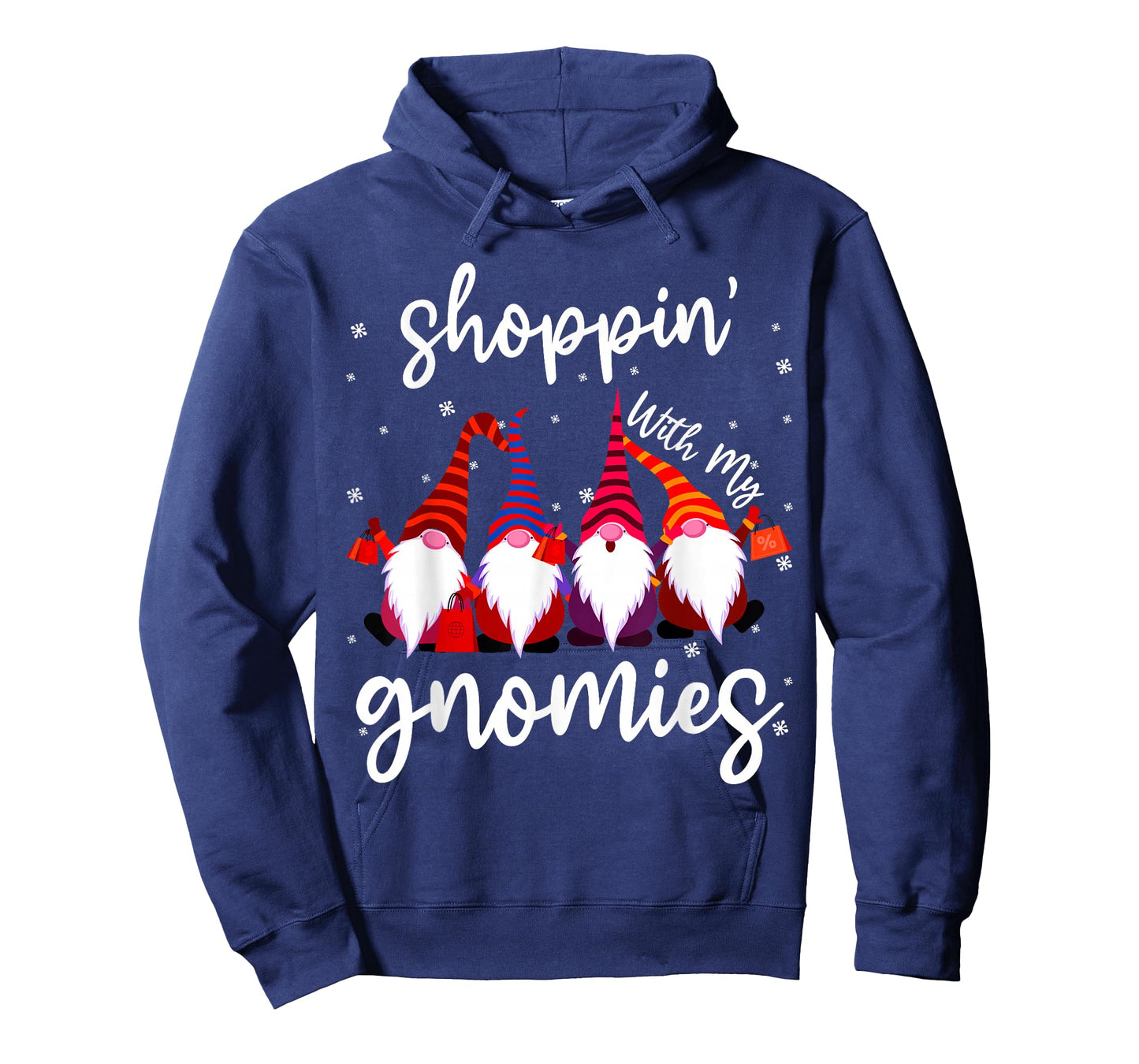 Shopping With My Gnomies Cute Xmas Gnomes Lover Christmas T-Shirt