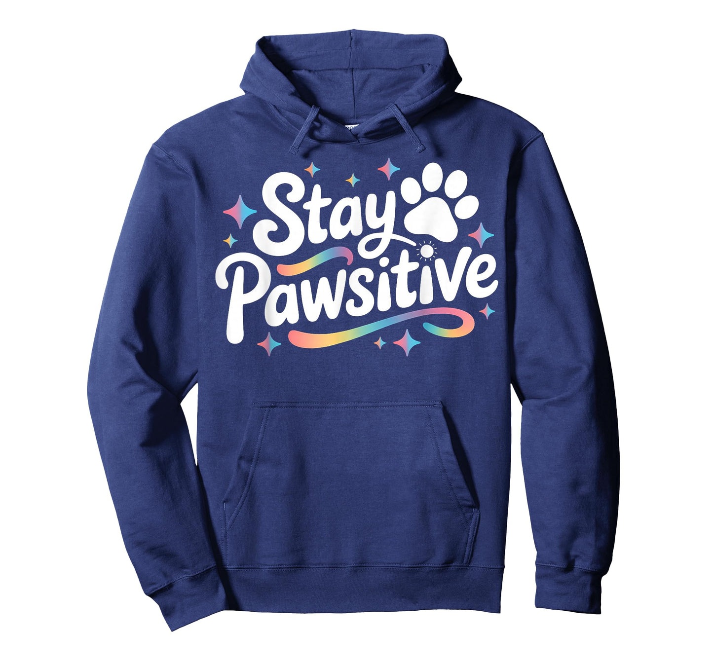 Stay Pawsitive Cute Dog Cat Animal Lover Positive Message T-Shirt