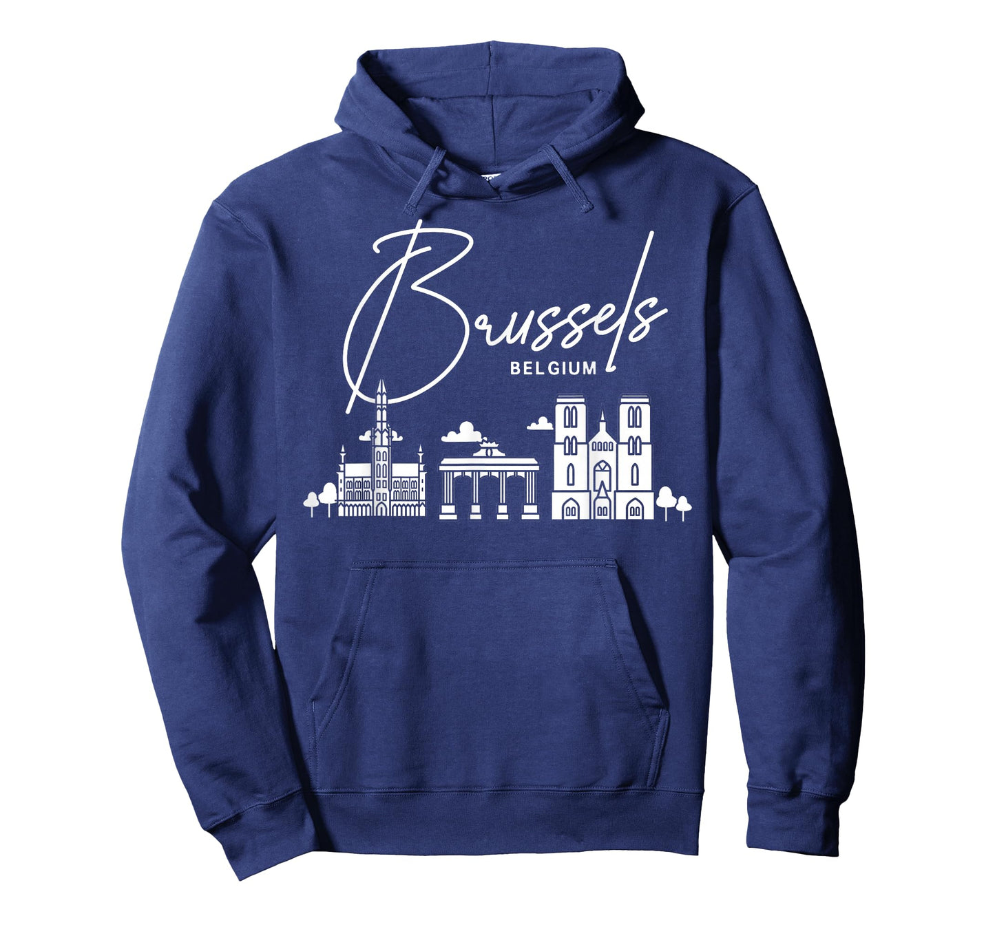 Brussels Belgium City Skyline Map Travel T-Shirt