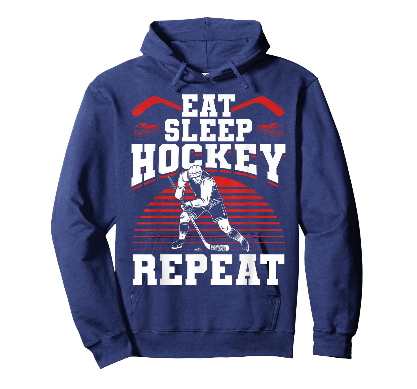 Eat Sleep Hockey Repeat Ice Hockey Player Gift Funny Hockey T-Shirt