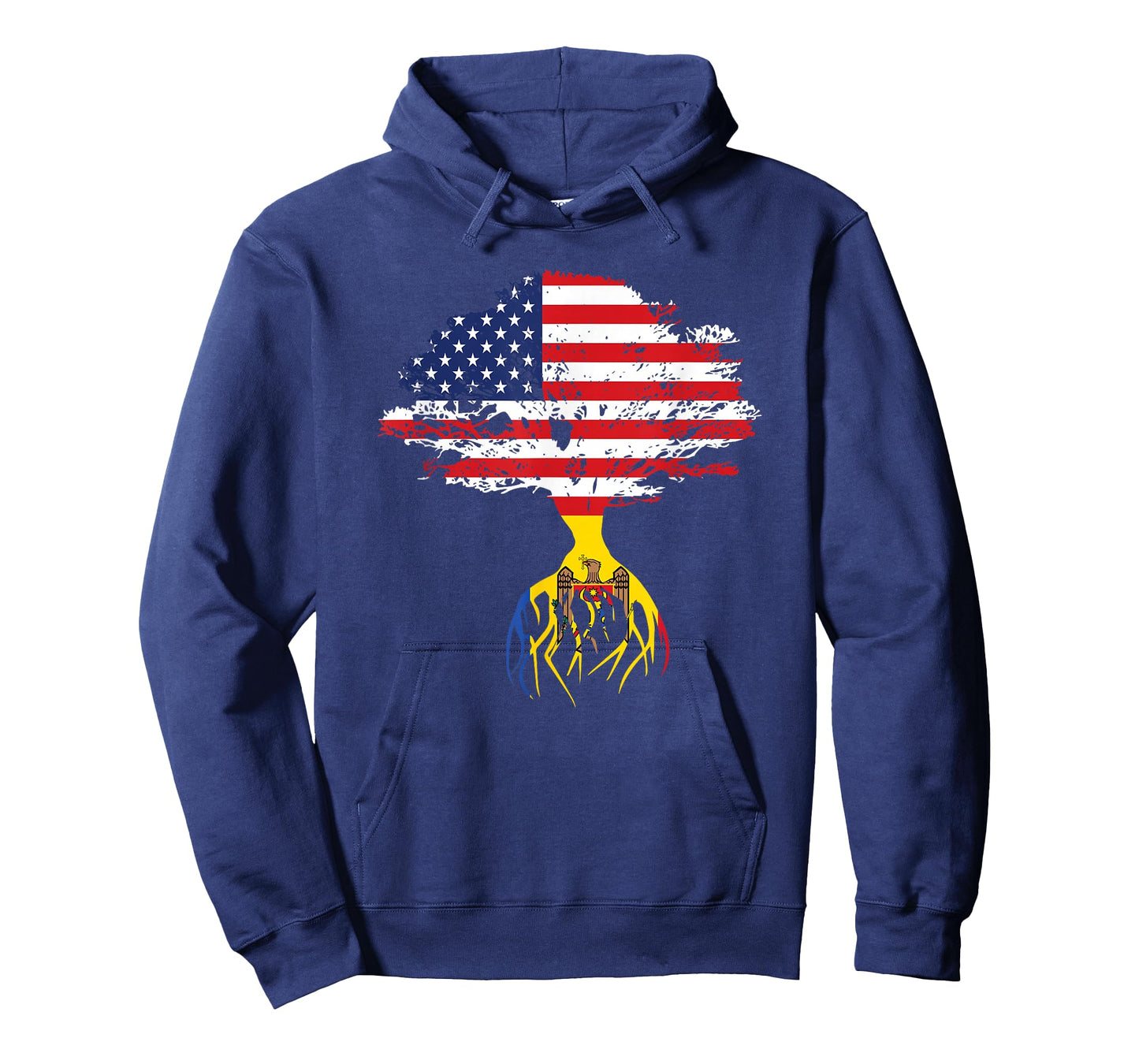 Moldovan Roots American Flag Moldova Gifts T-Shirt