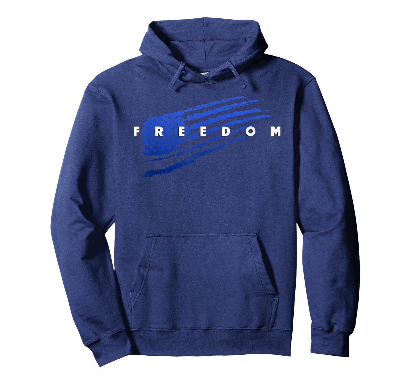 Distressed American Flag in Blue Patriotic Pride Freedom T-Shirt