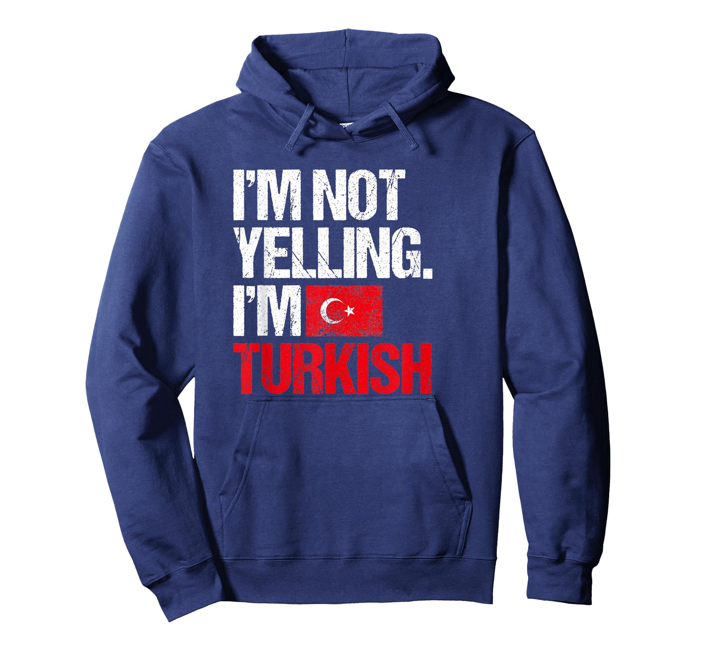 Retro Turkey Apparel Unisex-Adults Black Small Classic Fit Short Sleeve T-Shirt I'm Not Yelling Im Turkish T-Shirt
