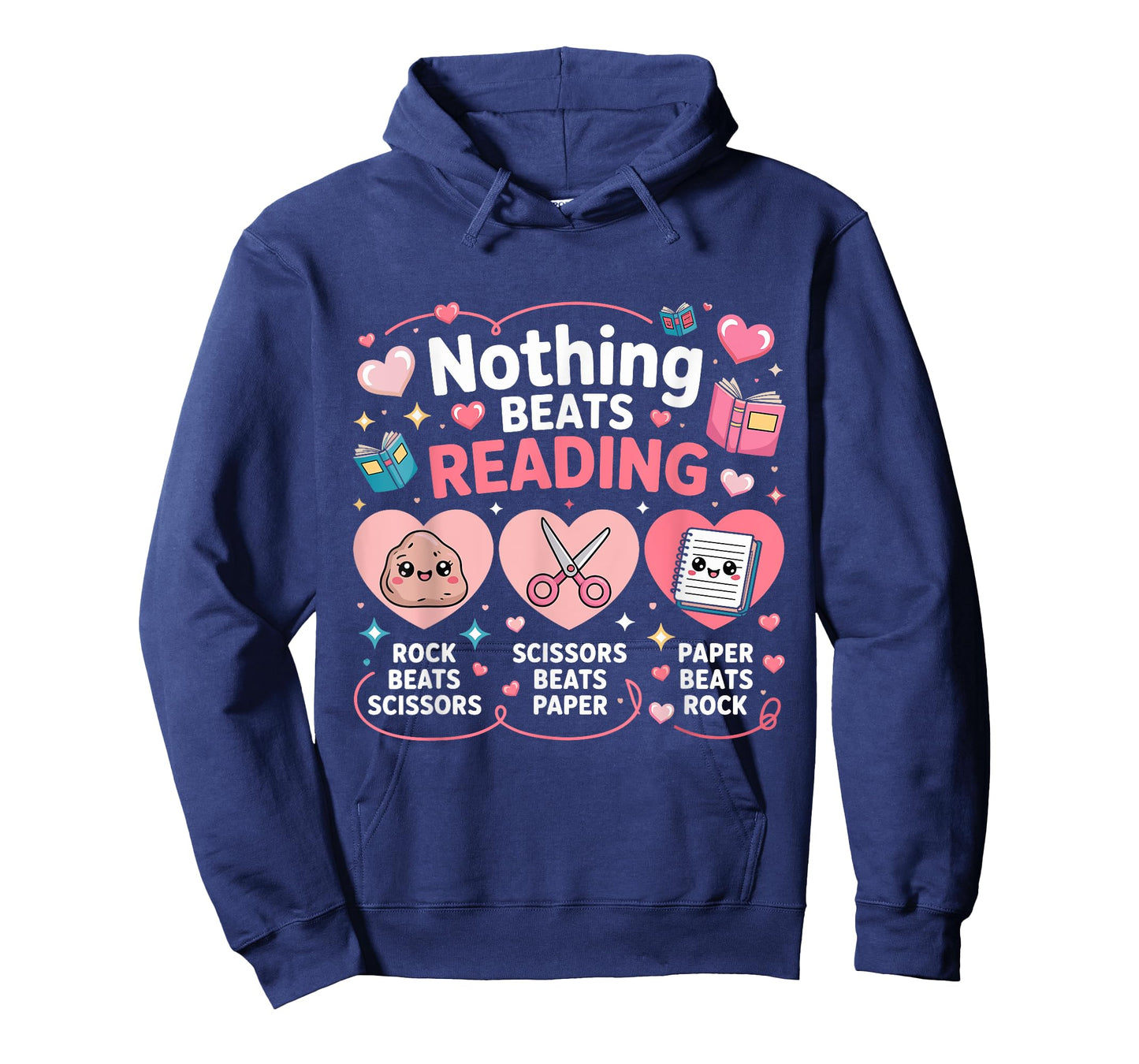 Nothing Beats Reading Rock Paper Scissors Funny Book Lover T-Shirt
