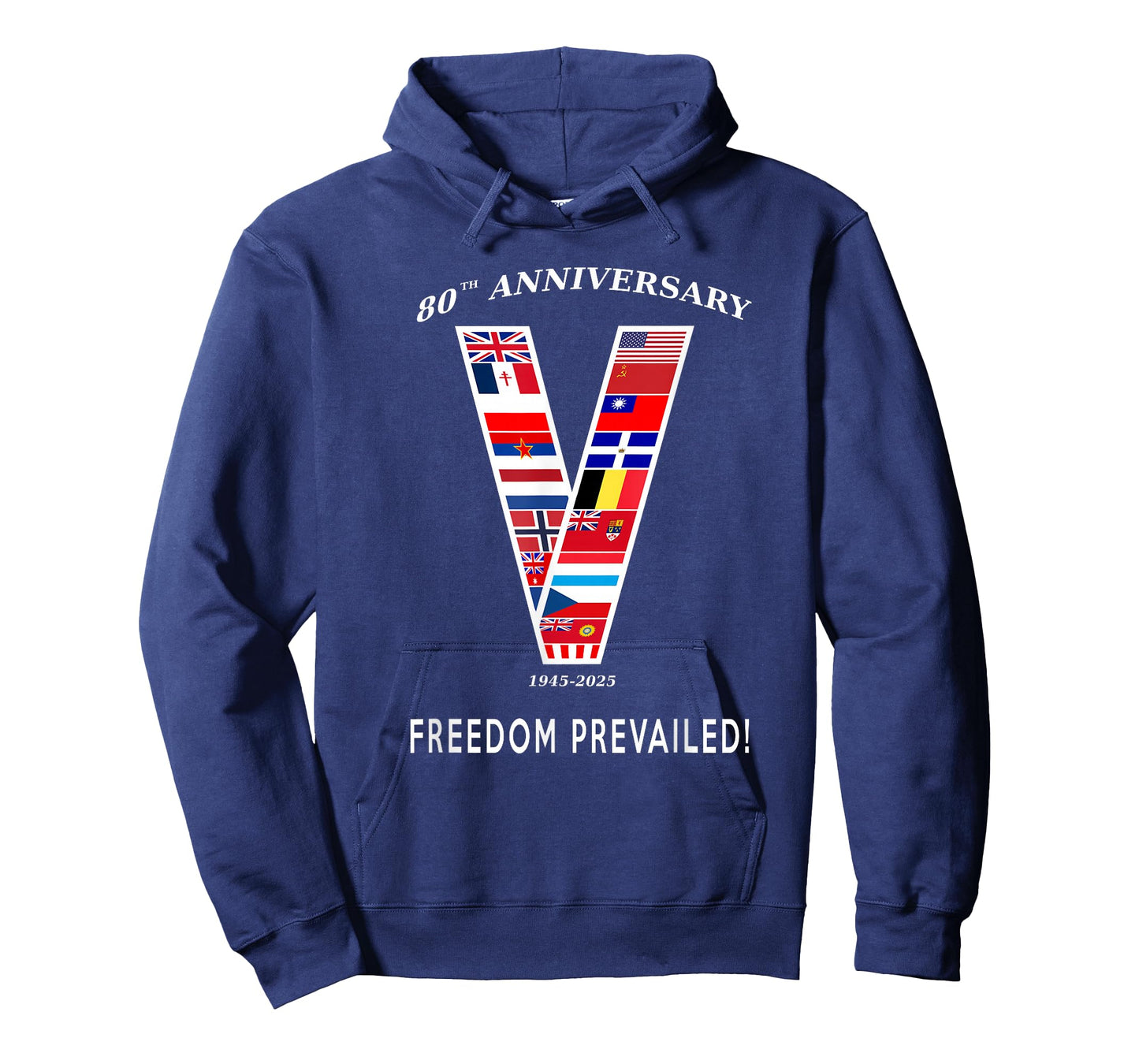 WW2 Victory in Europe 80th Anniversary Freedom Prevailed! T-Shirt