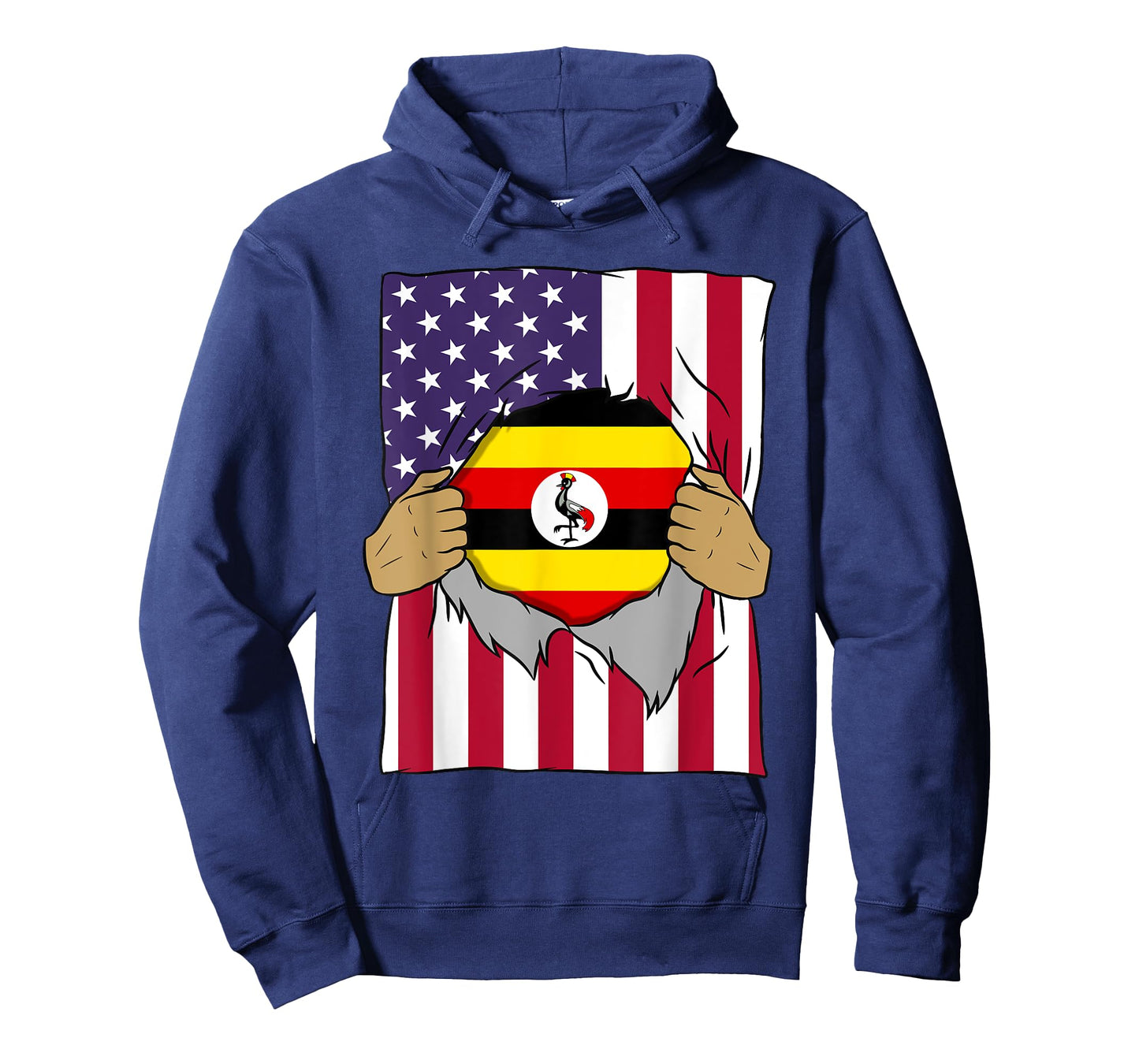 Uganda Flag Blood Inside Me Home Pride Ugandan American Gift T-Shirt