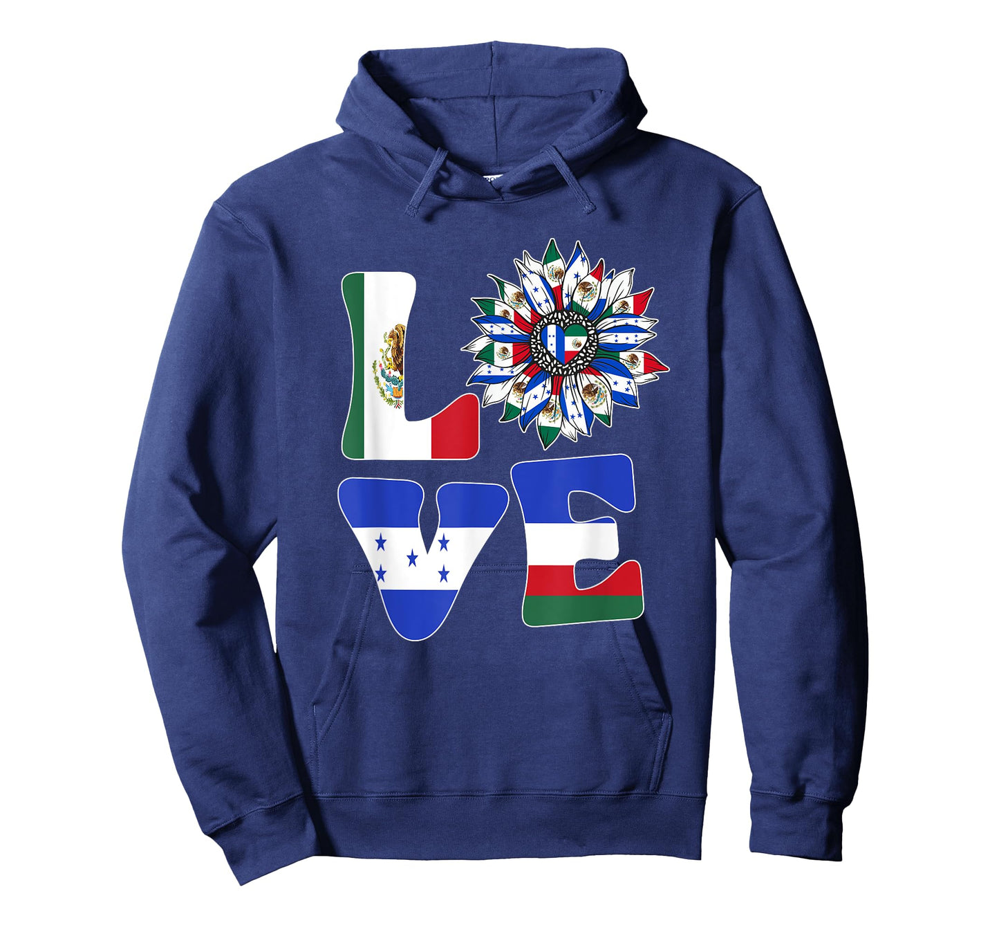 Half Mexican And Honduran Mexico Honduras Flag Sunflower T-Shirt