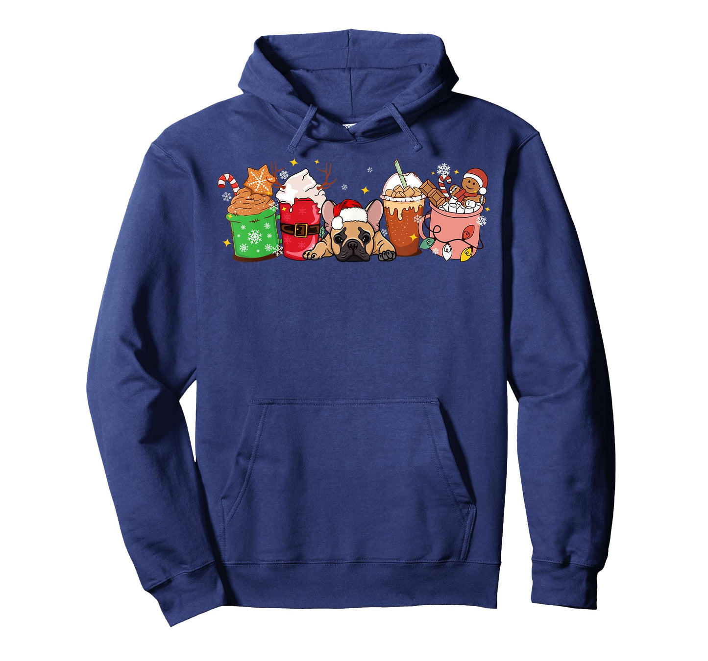French Bulldog and Coffee Frenchie Mom Dad Xmas Christmas T-Shirt for Men Women