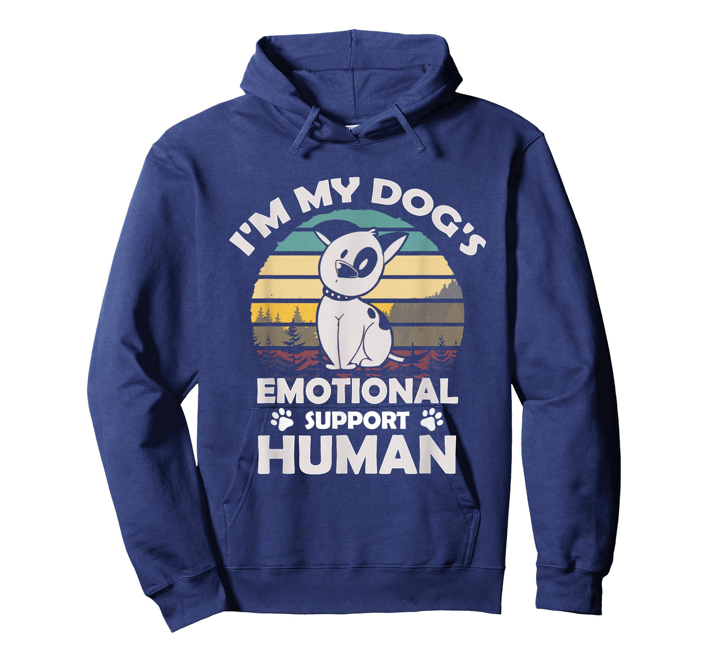 I'm My Dog's Emotional Support Human Retro Vintage Gift T-Shirt