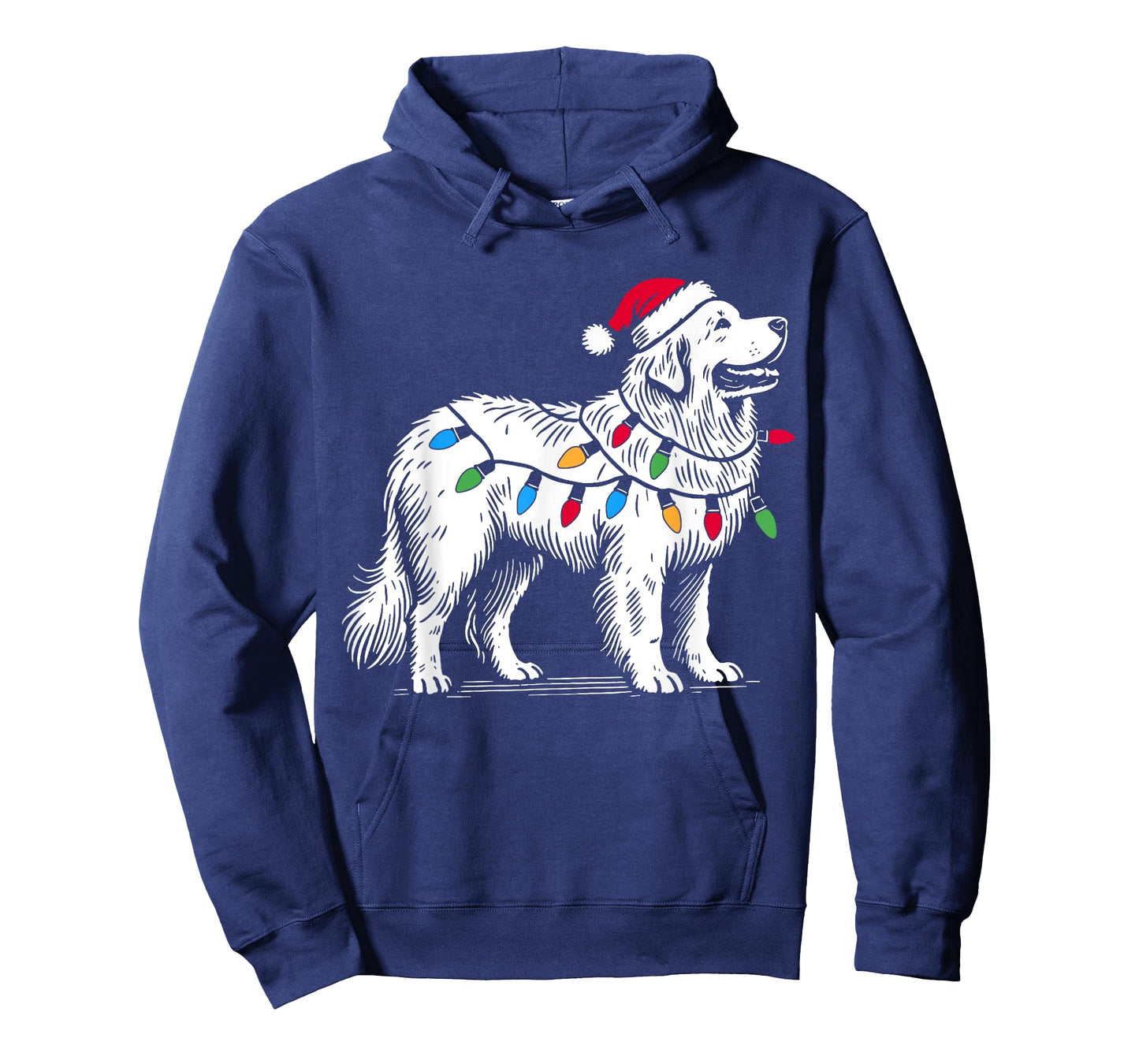 Great Pyrenees Christmas Lights Decorations Pyr Dog Lover PJ T-Shirt
