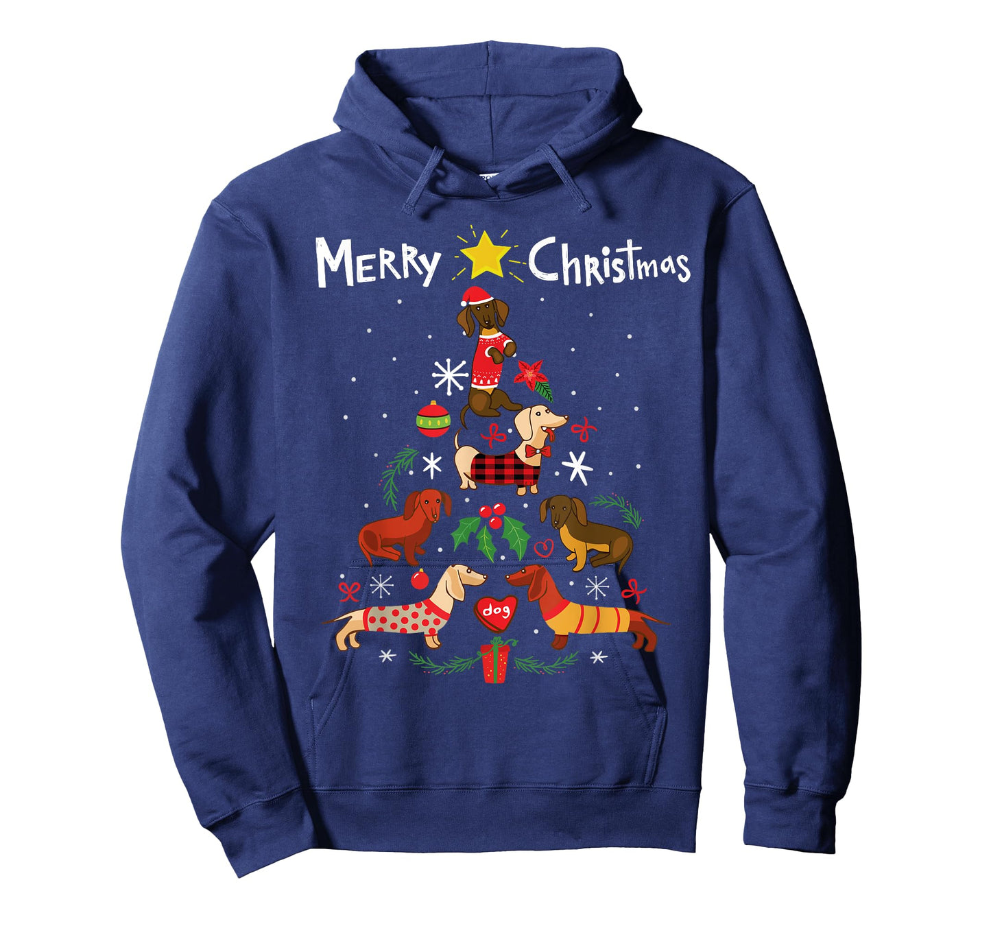 Funny Dachshund Christmas Tree Shirt Ornament Decor Gift T-Shirt