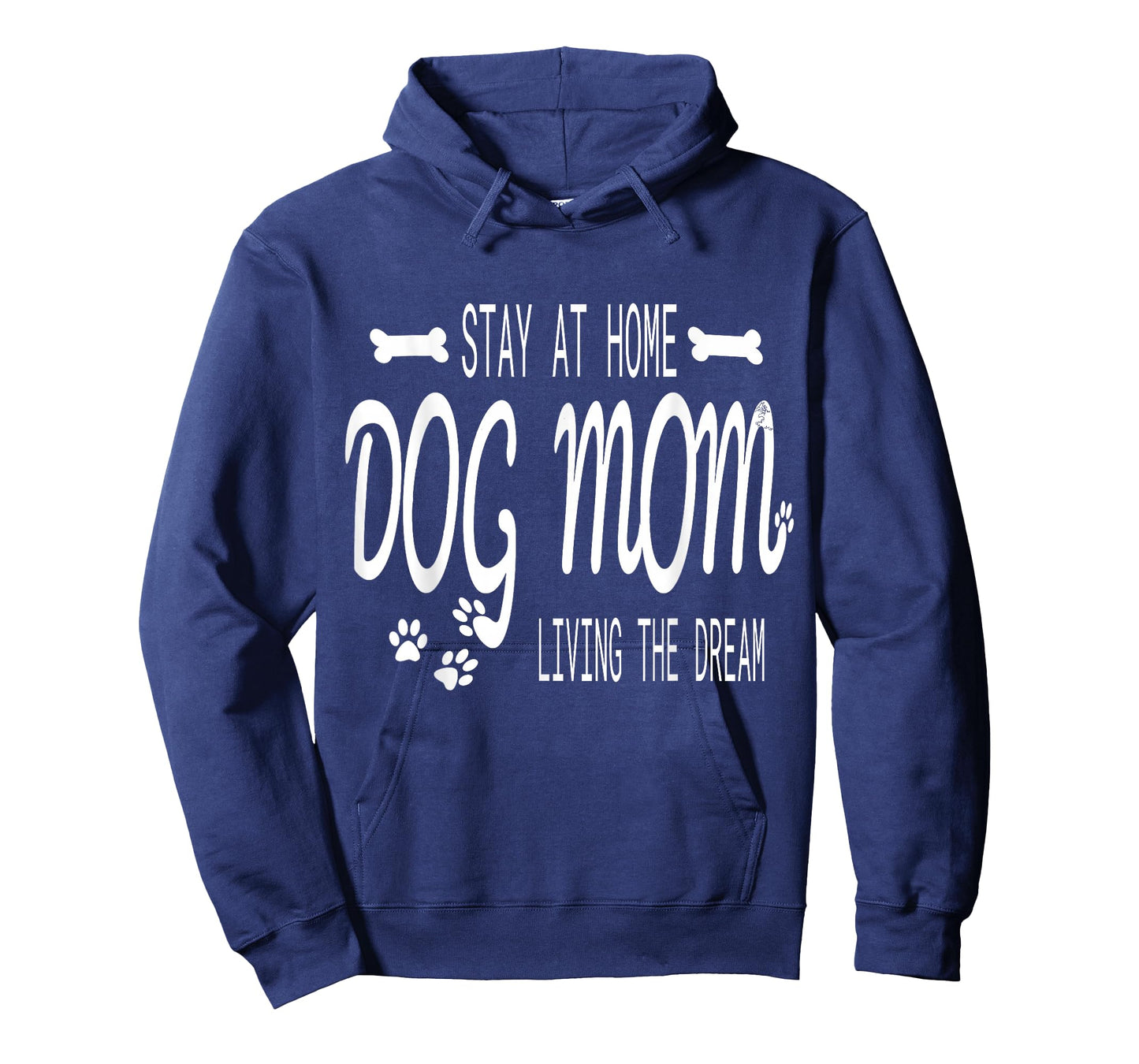 Stay At Home Dog Mom Gifts For Women Paw Print Letters T-Shirt