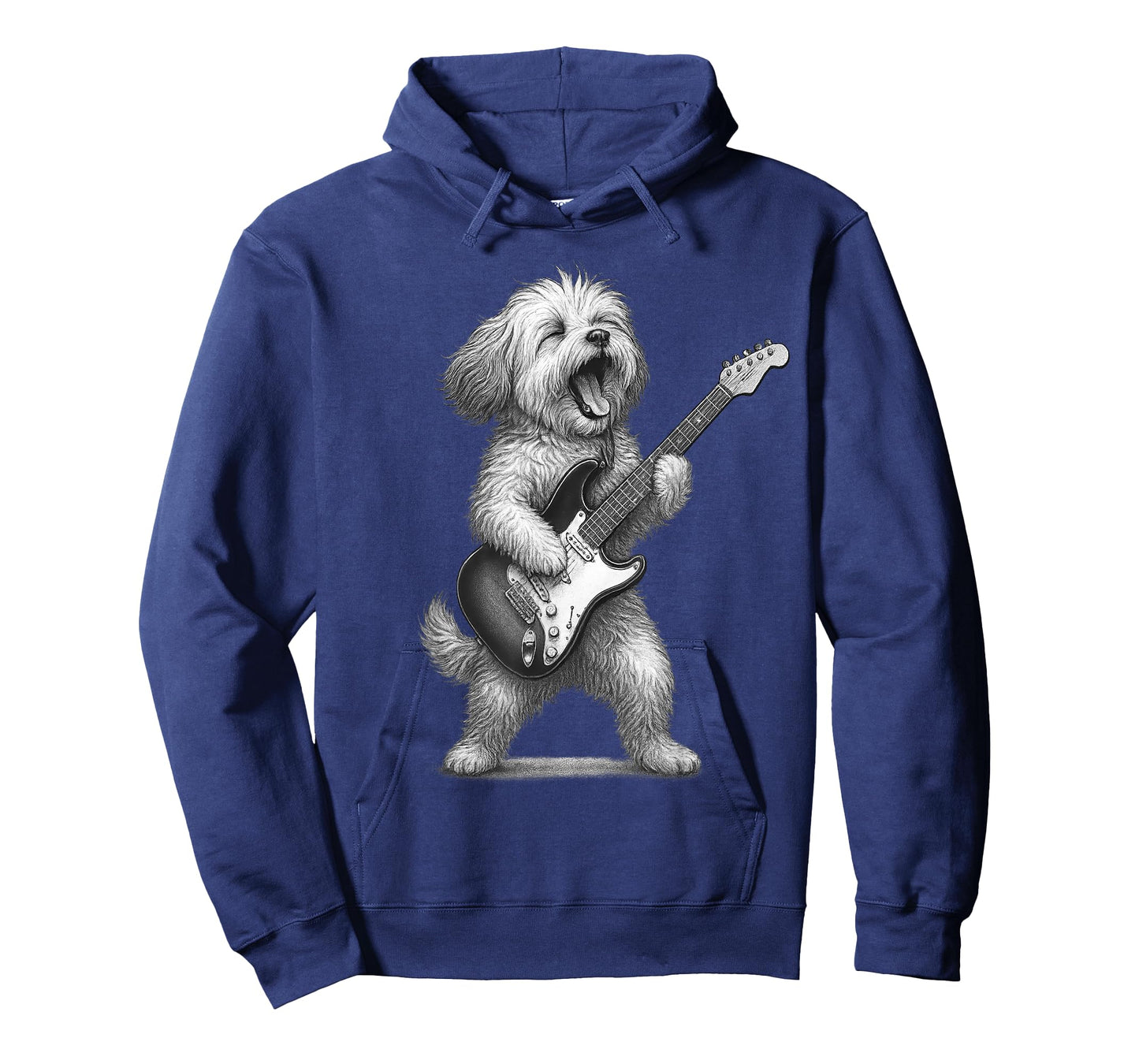 Havanese Dog Playing Guitar Rock Music Dog Lover T-Shirt for Men Women Kids