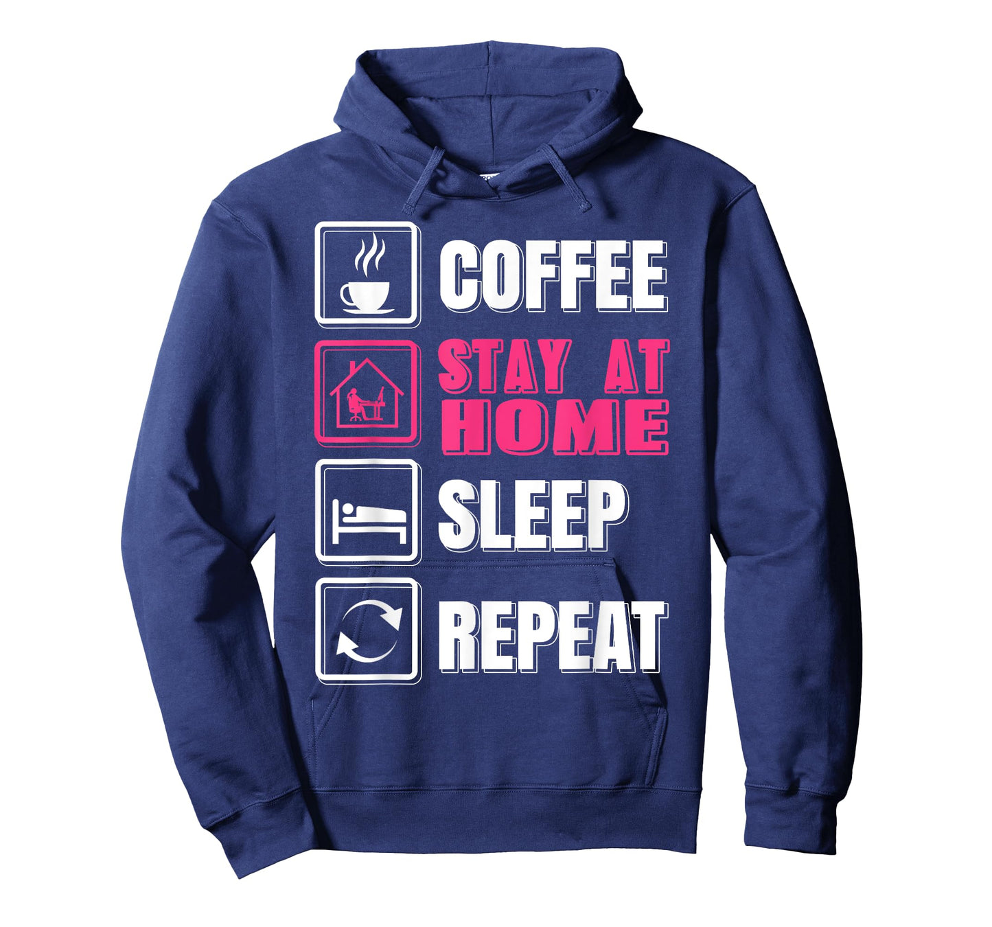 Coffee Stay at Home Rest Then Repeat Funny Lifestyle Quote T-Shirt