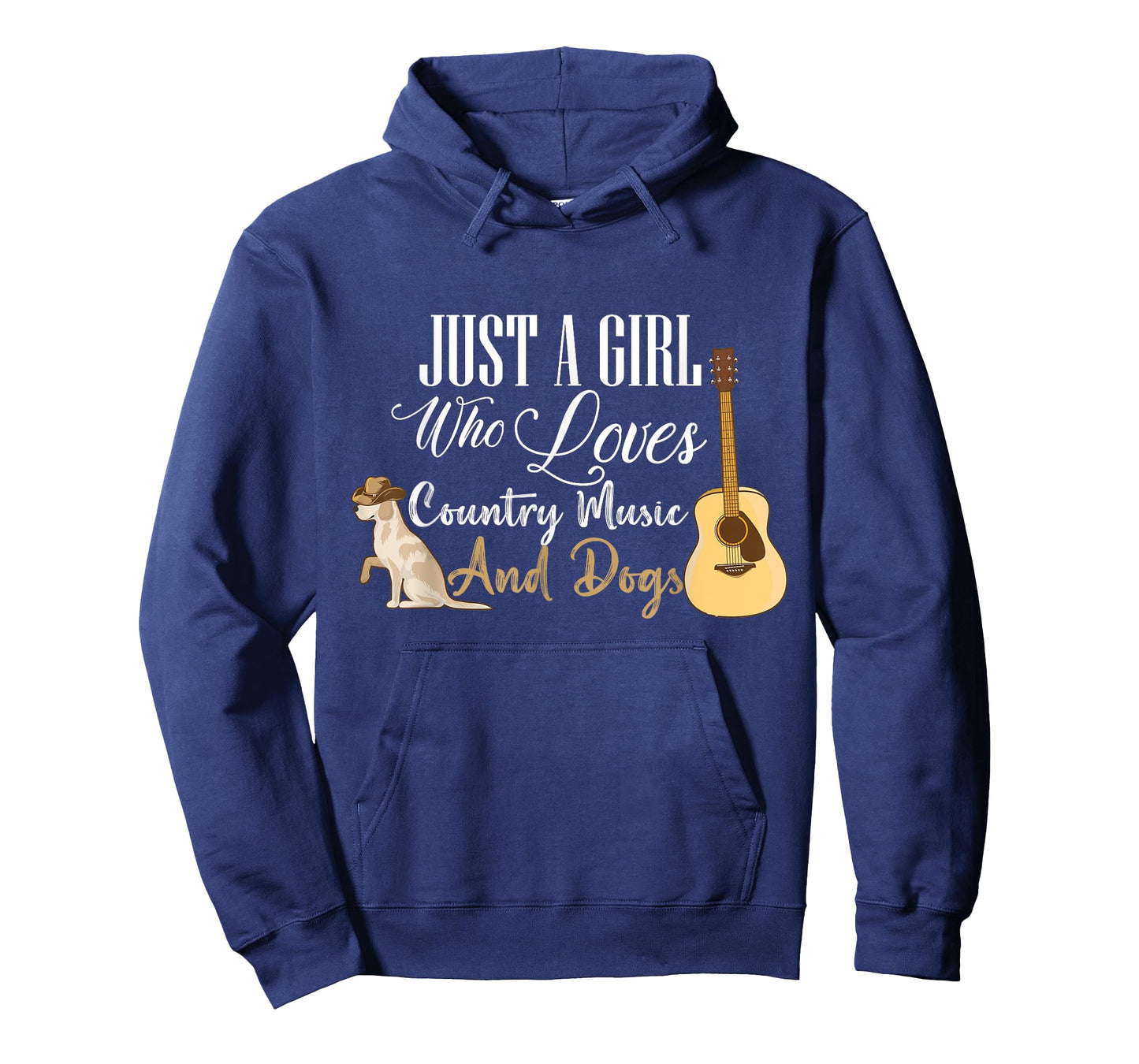 Just A Girl Who Loves Country Music And Dogs Dog Guitar T-Shirt