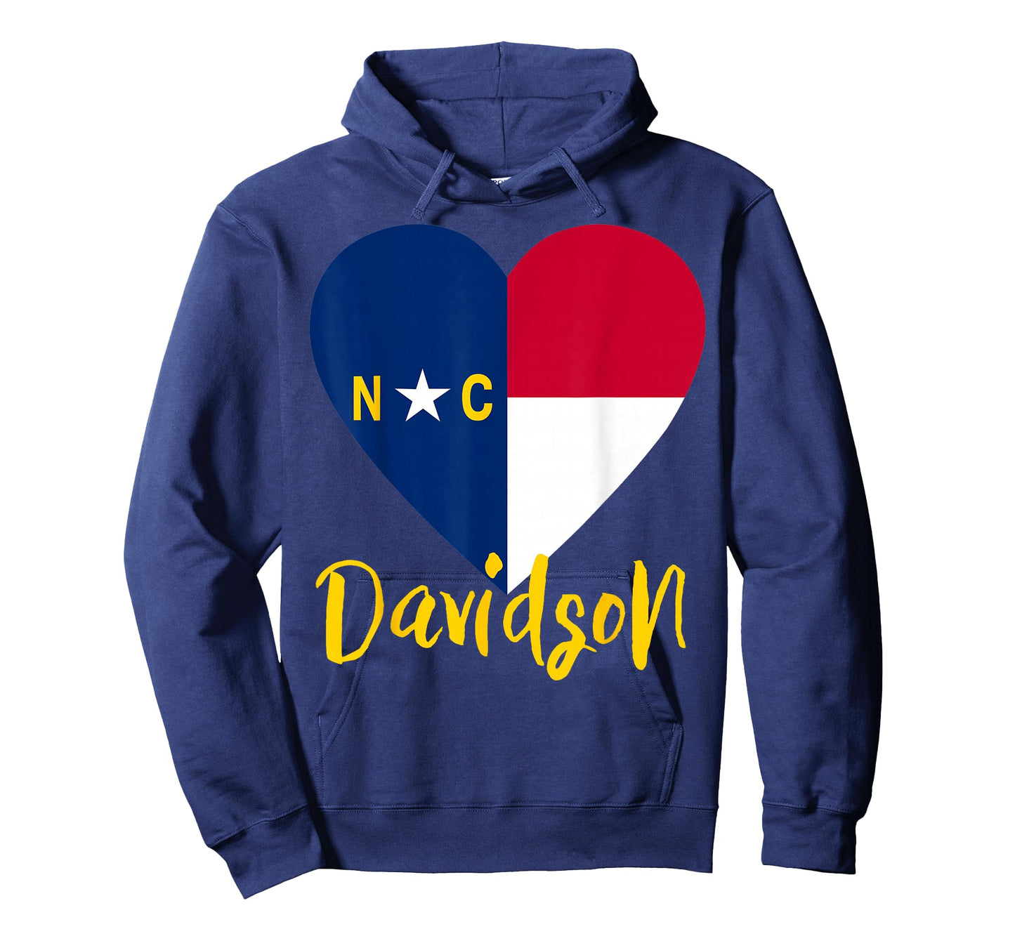 I Love Davidson North Carolina City NC Flag Heart T-Shirt