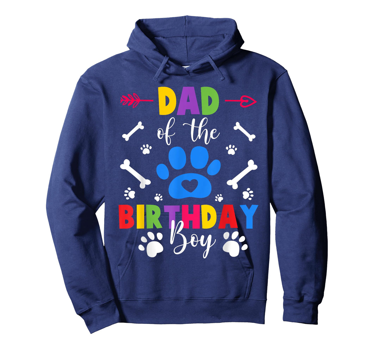 Dad And Mom Of The Birthday Boy Dog Paw Family Matching T-Shirt