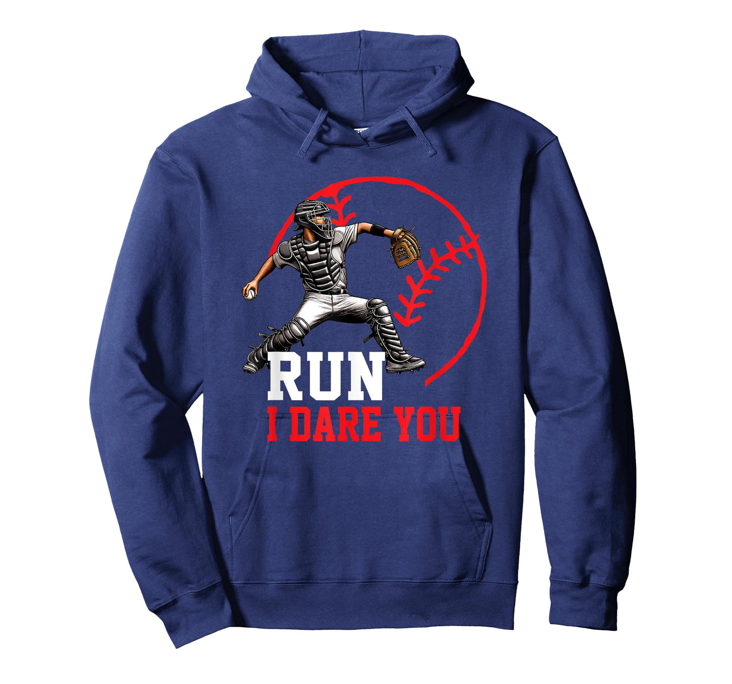 Baseball Catcher Run I Dare You Throwing Action Design T-Shirt
