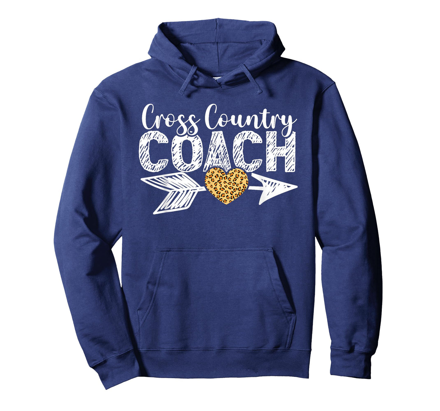 Proud Coach Cross Country XC Runner Coach Leopard Heart T-Shirt