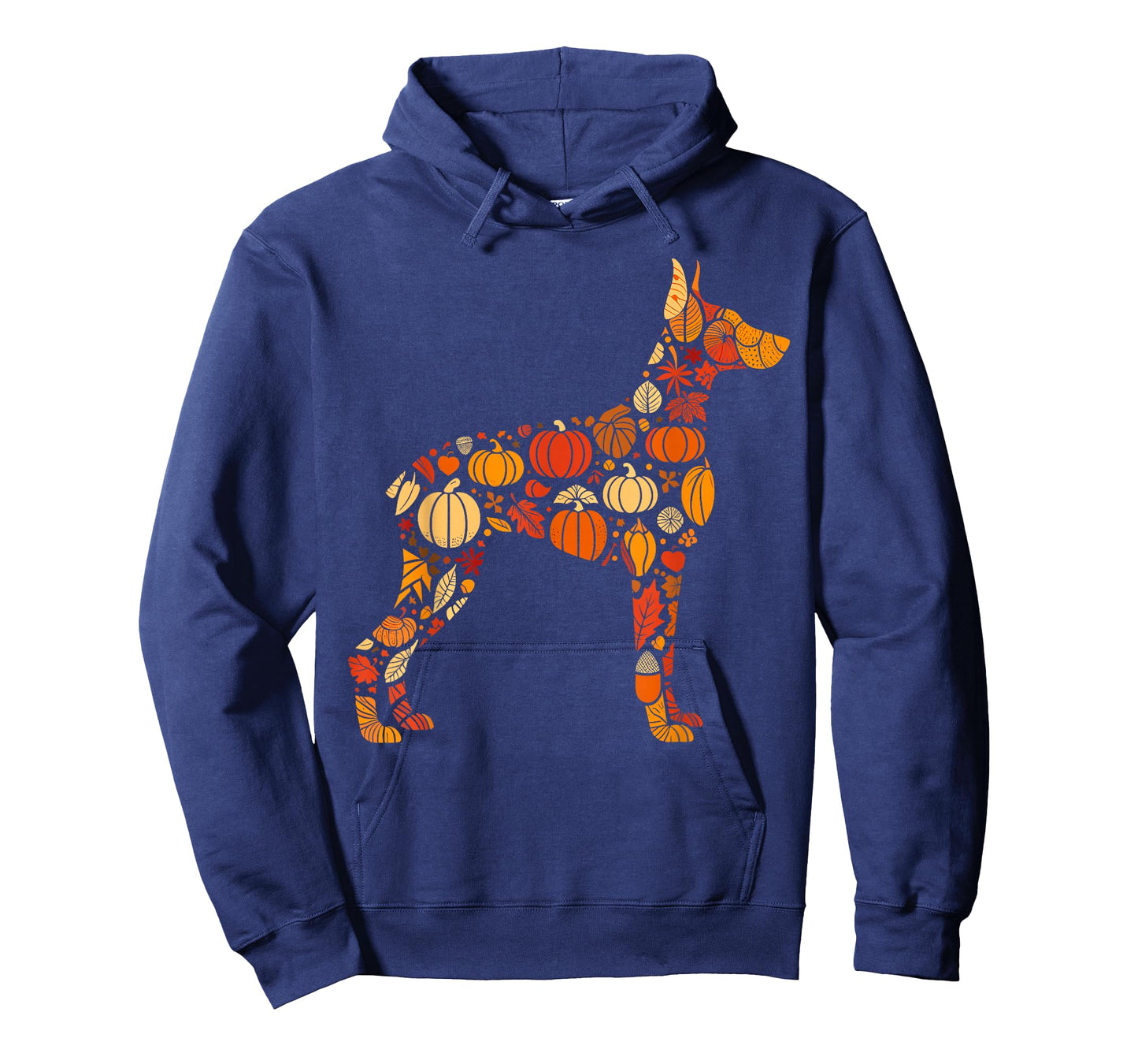 Autumn Pumpkin Doberman Pinscher Thanksgiving Womens Mens T-Shirt