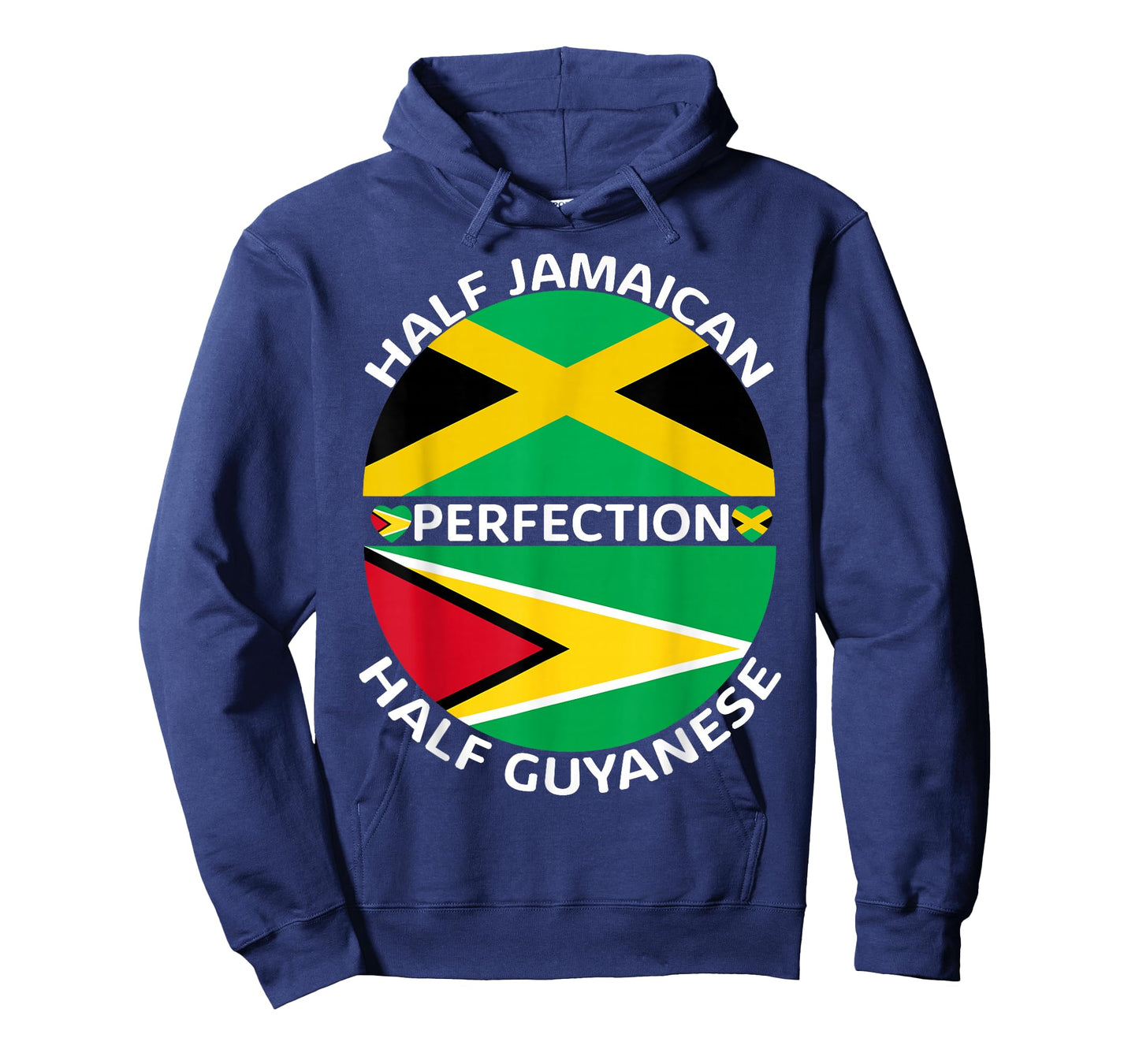 Half Jamaican Half Guyanese Jamaica Guyana Flag Men Women T-Shirt
