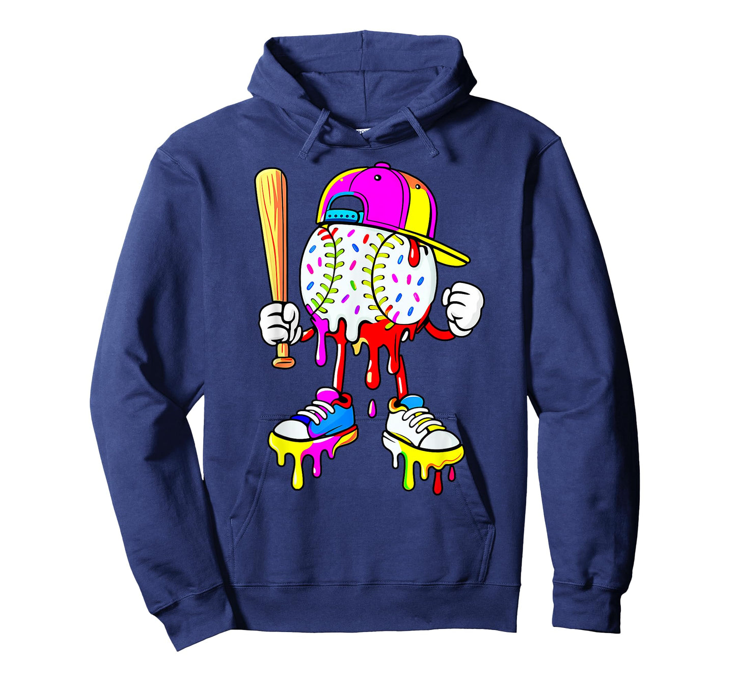 Funny Football Drip for Boys Kids Youth Dripping Ice Cream T-Shirt