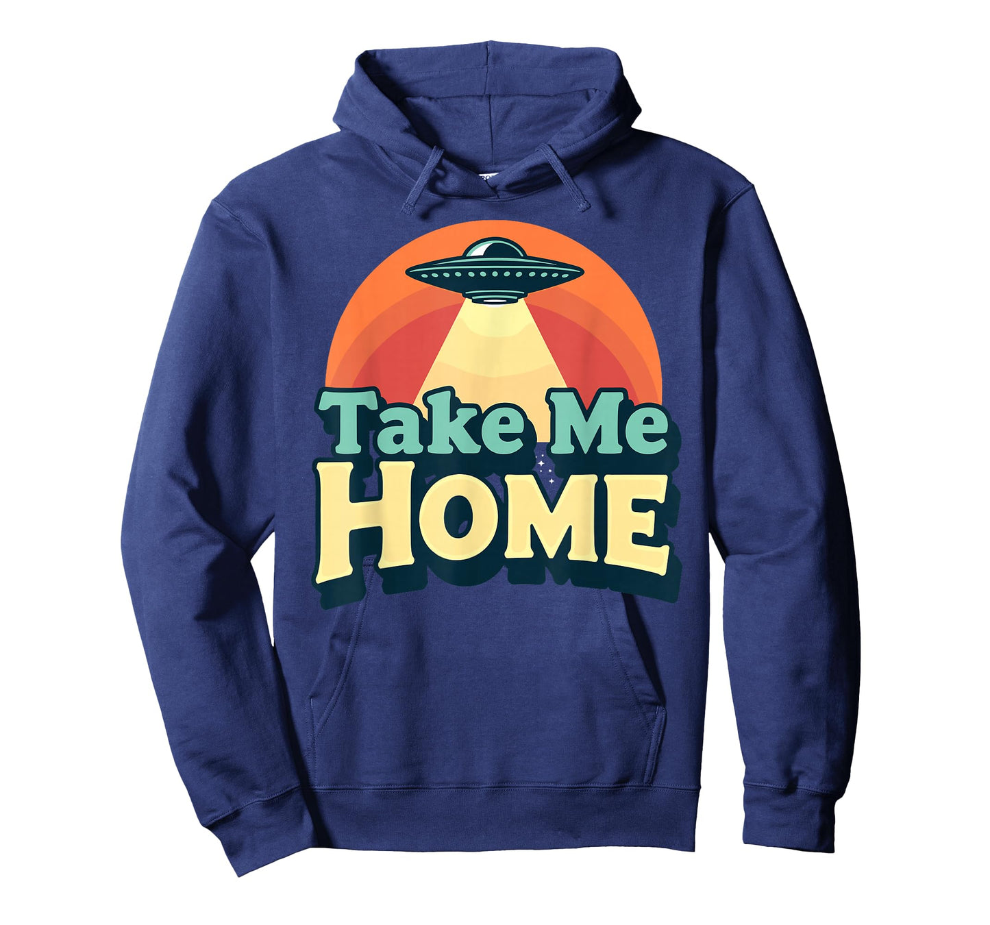 Take Me Home โ Retro Sunset UFO Humor Design T-Shirt
